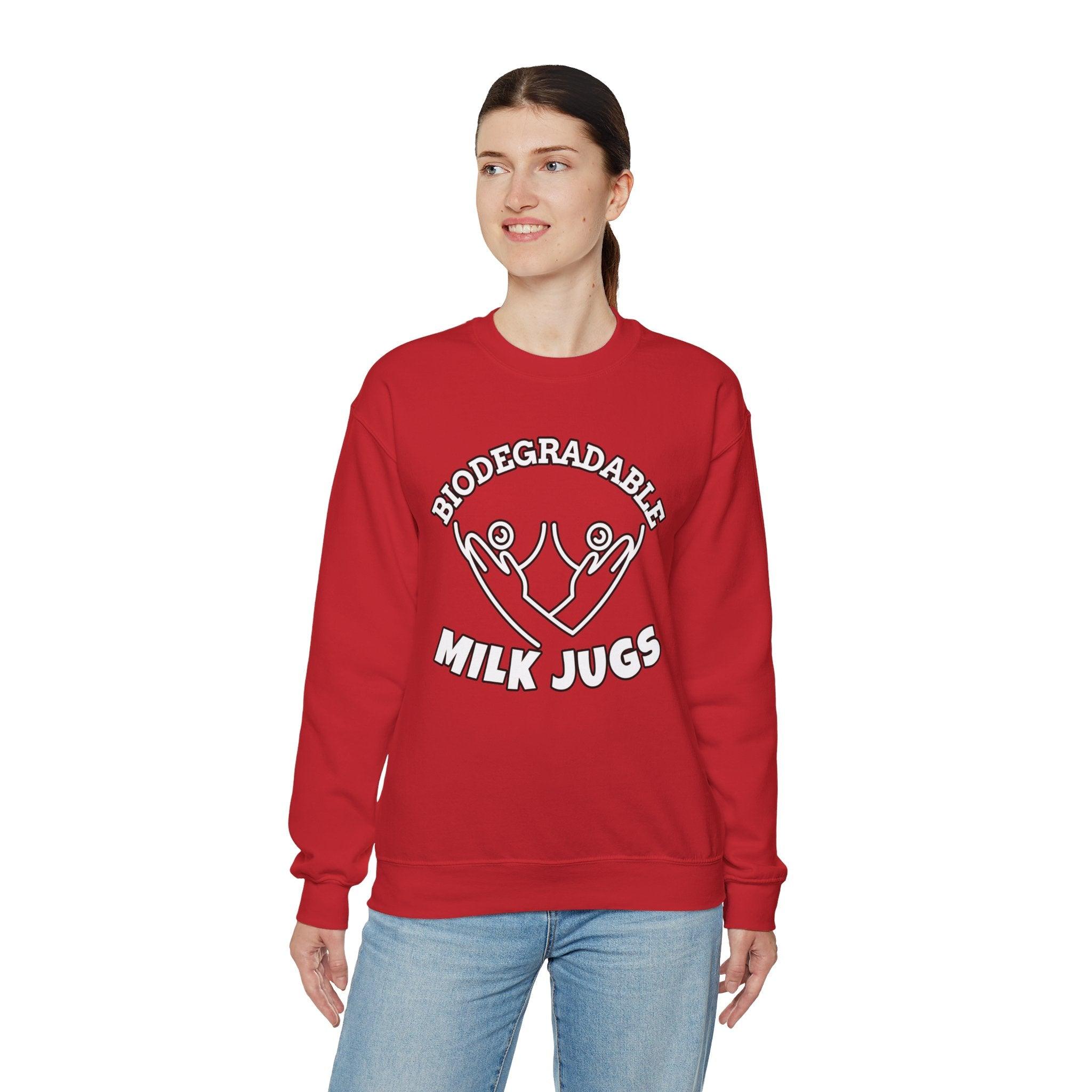 Biodegradable Milk Jugs - Sweatshirt - Witty Twisters Fashions