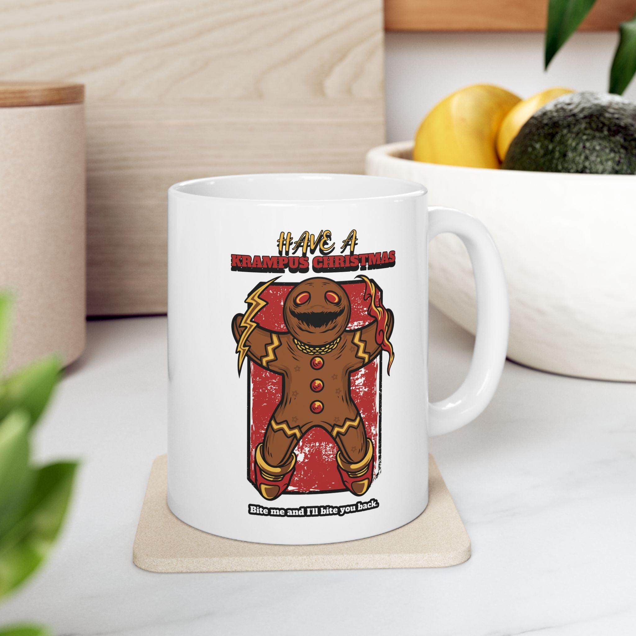 Have a Krampus Christmas Bite me and I'll bite you back. - Ceramic Coffee Mug 11oz, 15oz