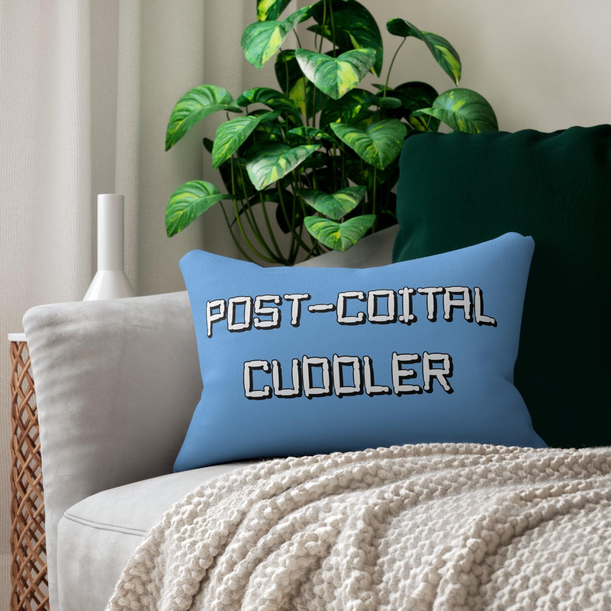 Post-Coital Cuddler - Spun Polyester Lumbar Pillow - Witty Twisters Fashions