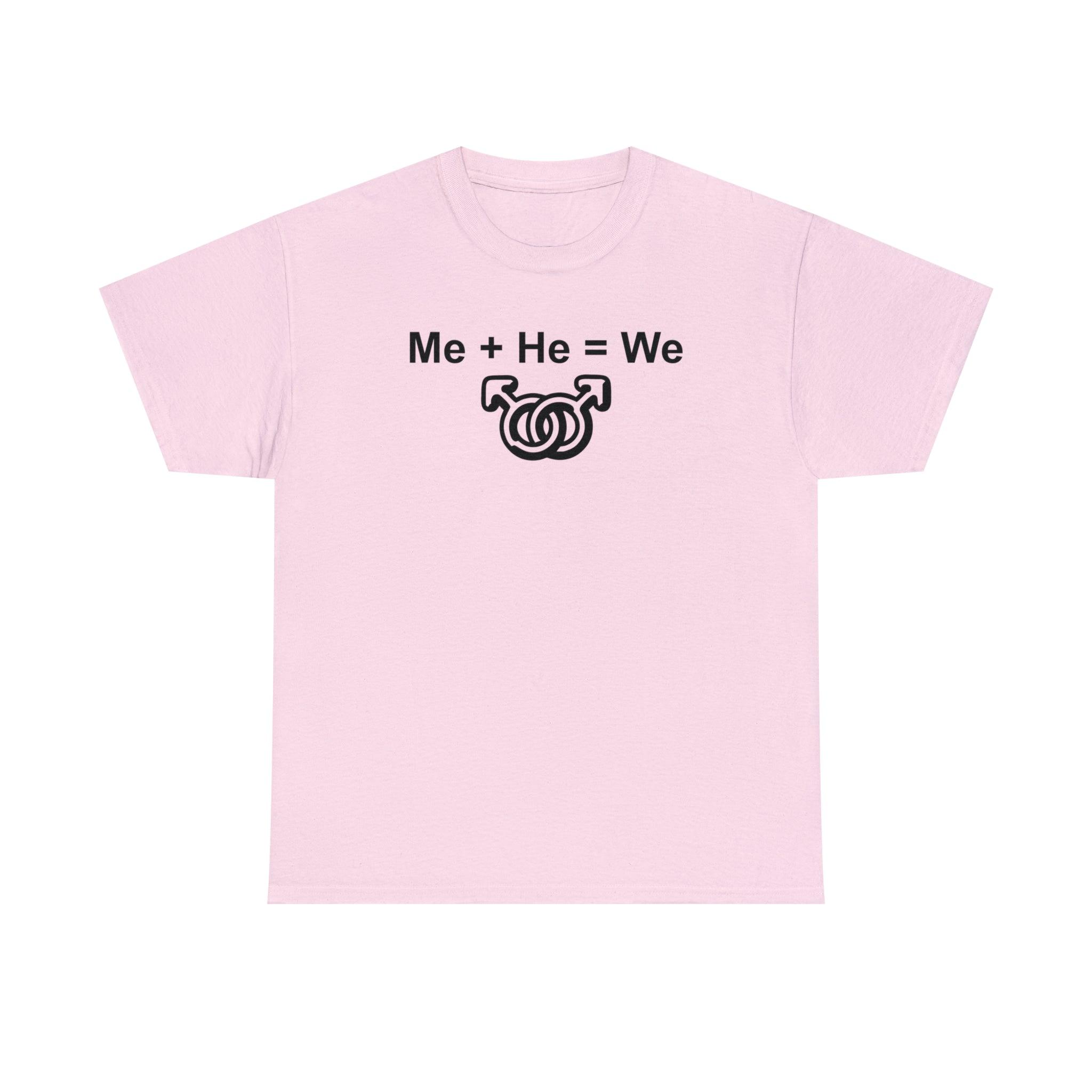 Me + He = We men's same-sex symbols - T-Shirt - Witty Twisters Fashions