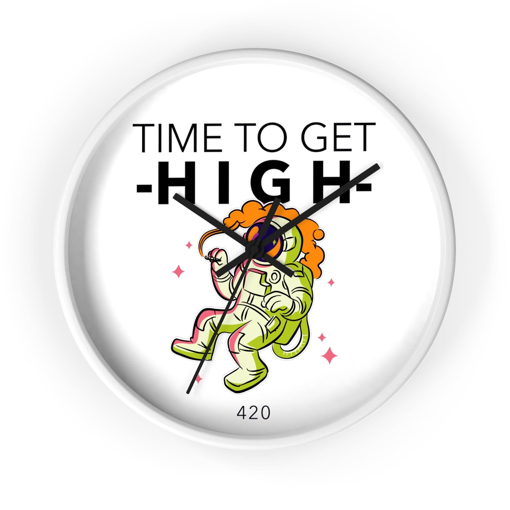 Time To Get High 420 - Wall Clock - Witty Twisters Fashions