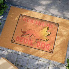 Beware of Devil Dog Sign - Doormat - Witty Twisters Fashions