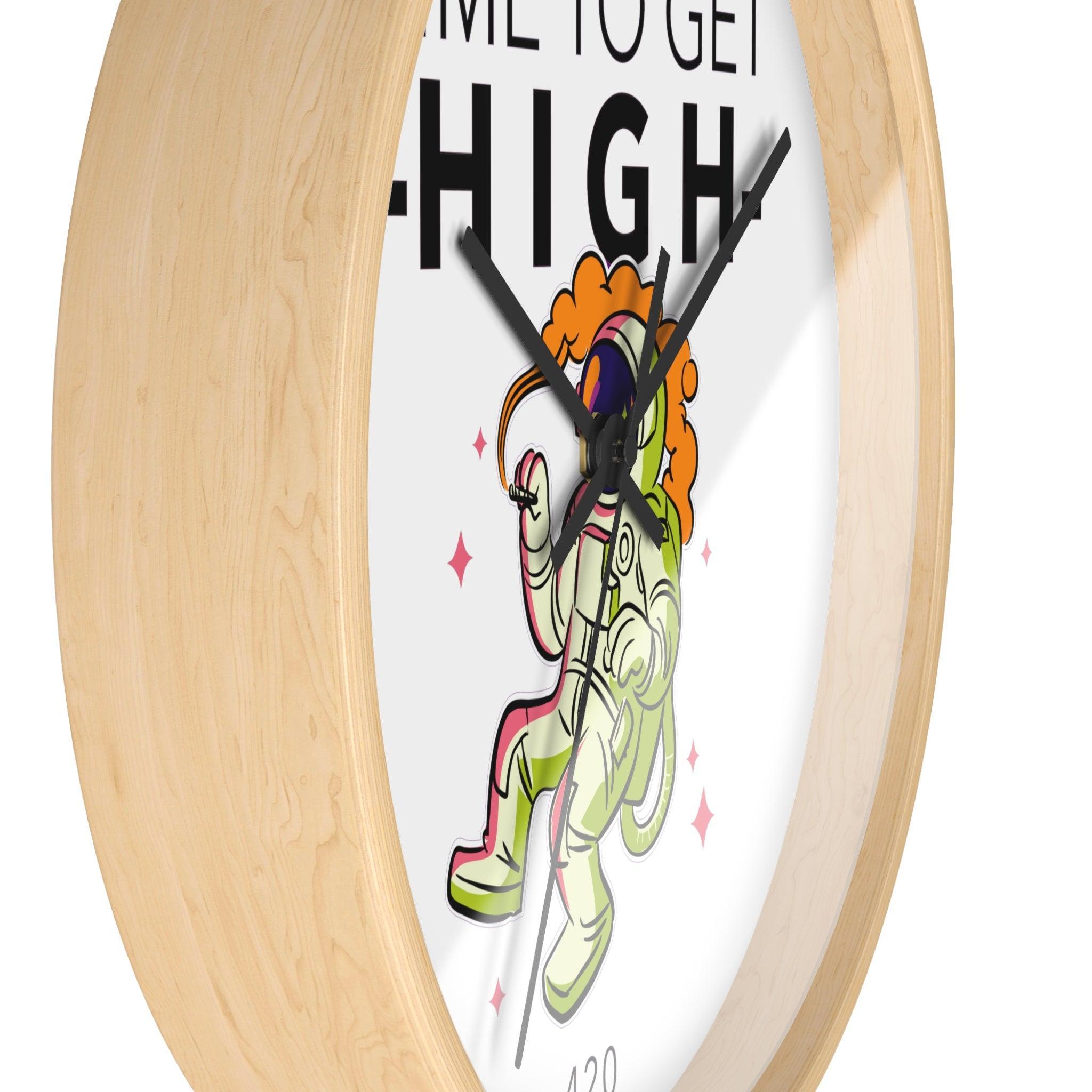 Time To Get High 420 - Wall Clock - Witty Twisters Fashions