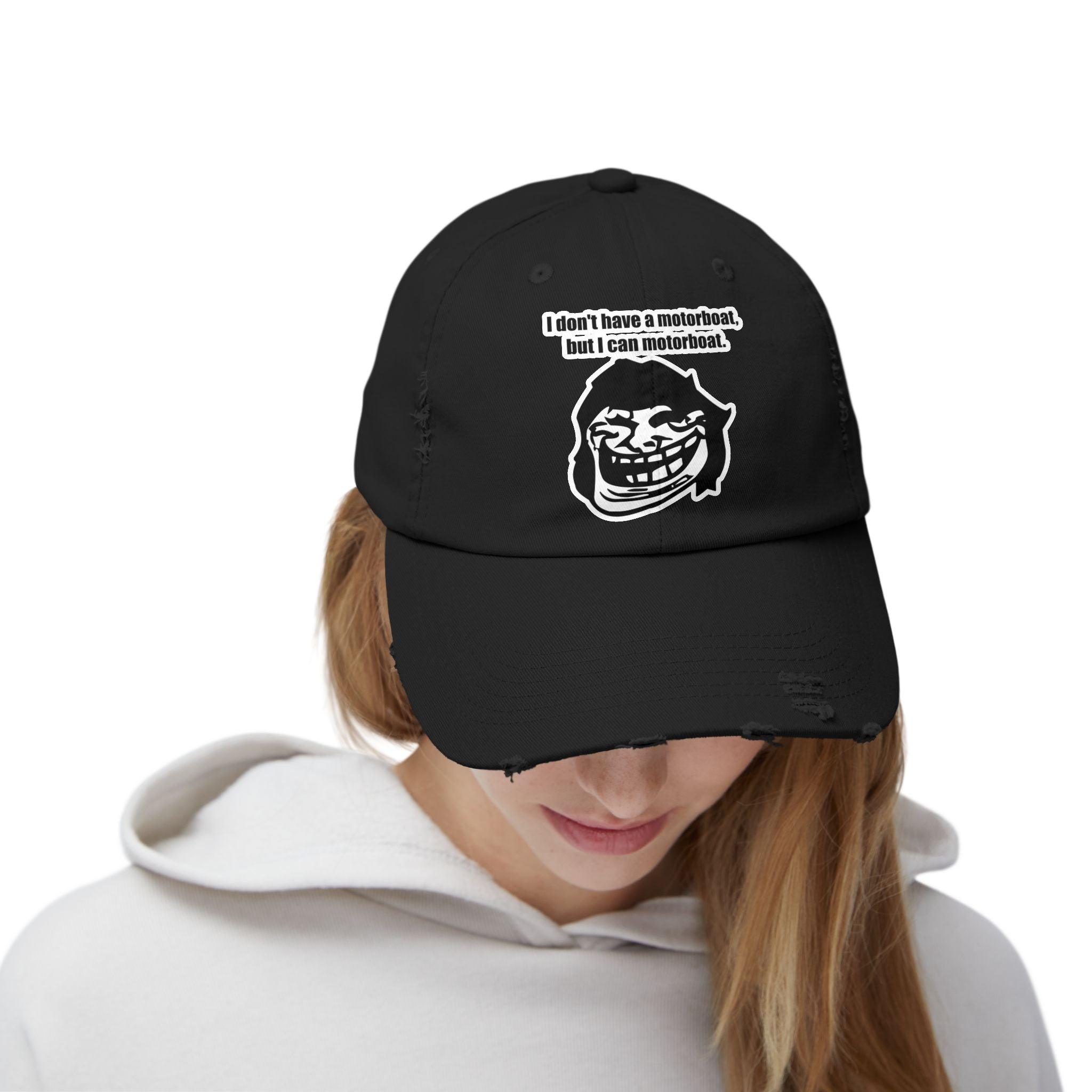 I don't have a motorboat, but I can motorboat. - Distressed Baseball Cap - Witty Twisters Fashions