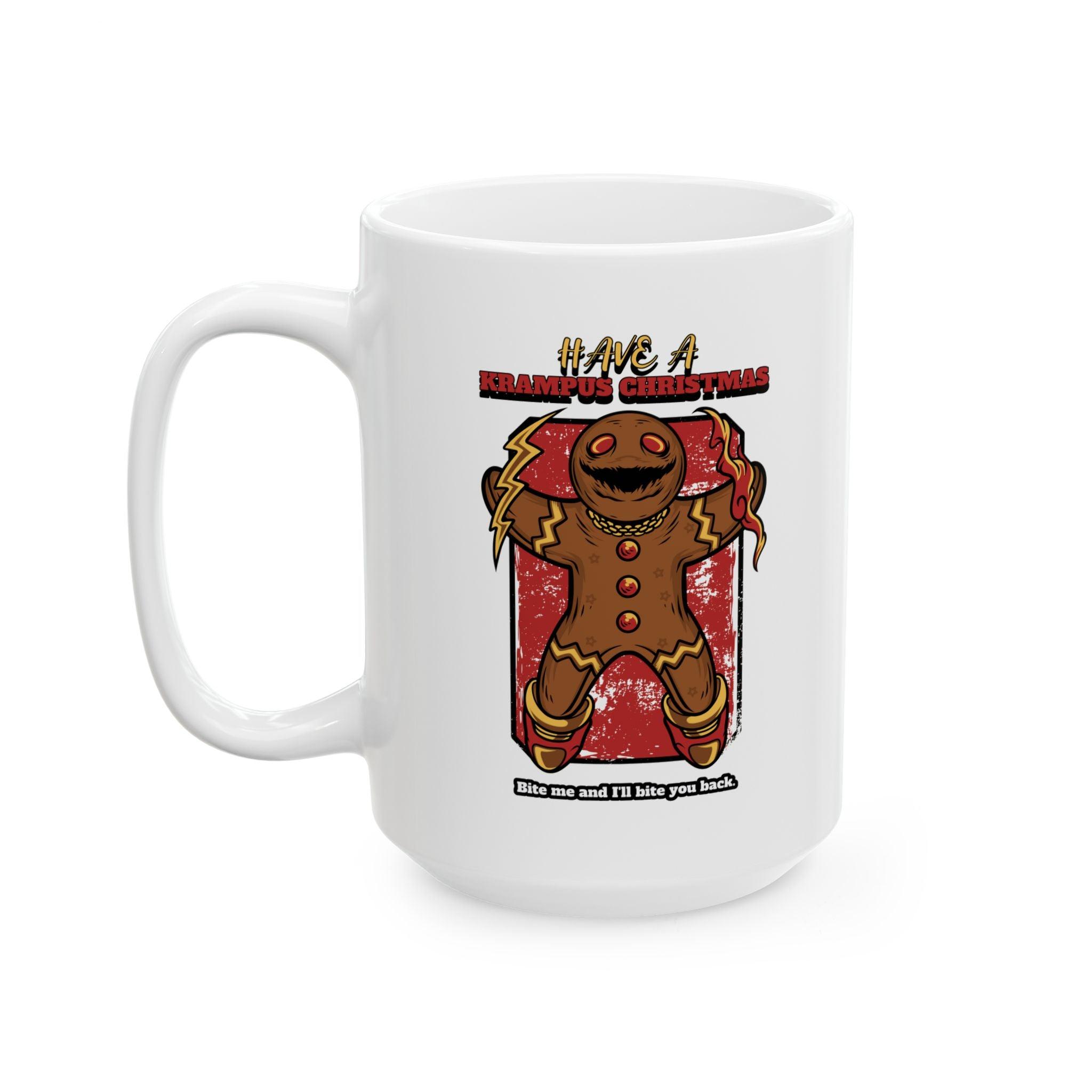 Have a Krampus Christmas Bite me and I'll bite you back. - Ceramic Coffee Mug 11oz, 15oz - Witty Twisters Fashions