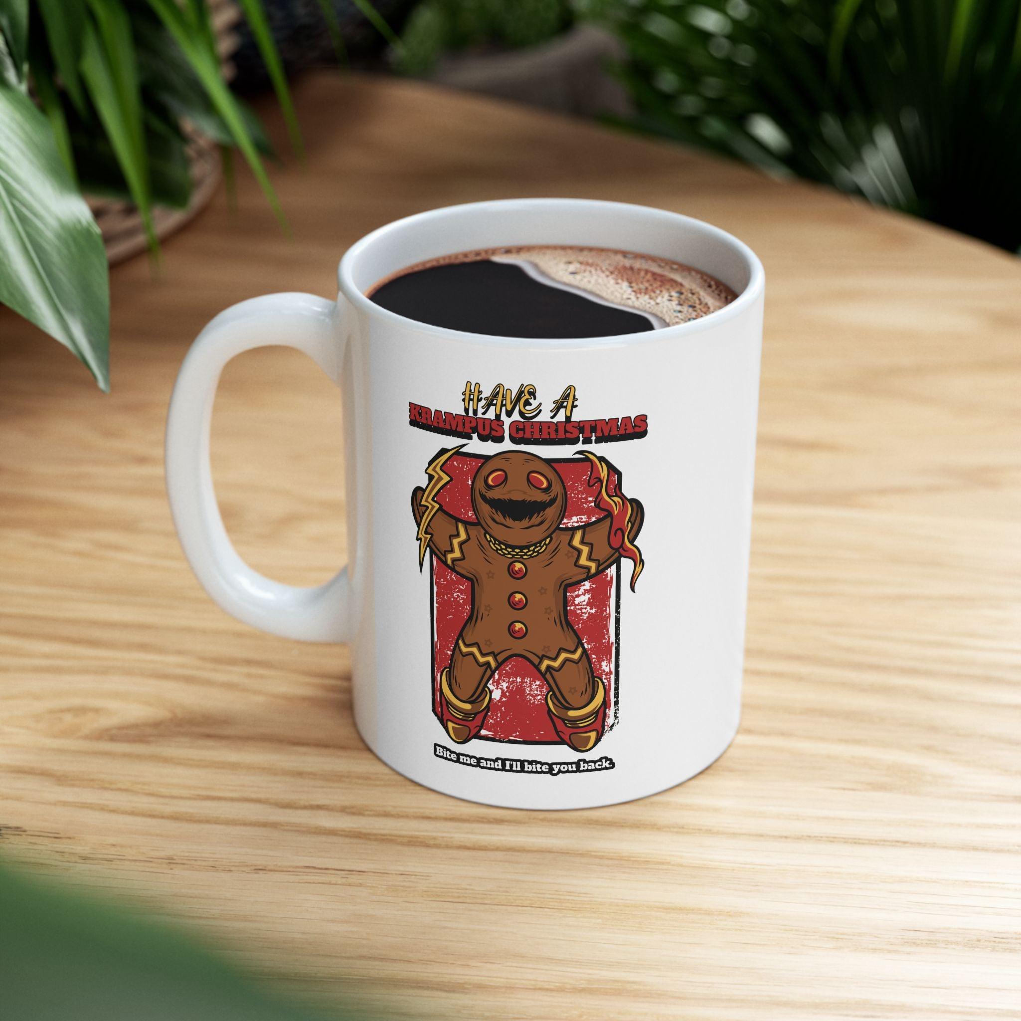 Have a Krampus Christmas Bite me and I'll bite you back. - Ceramic Coffee Mug 11oz, 15oz - Witty Twisters Fashions