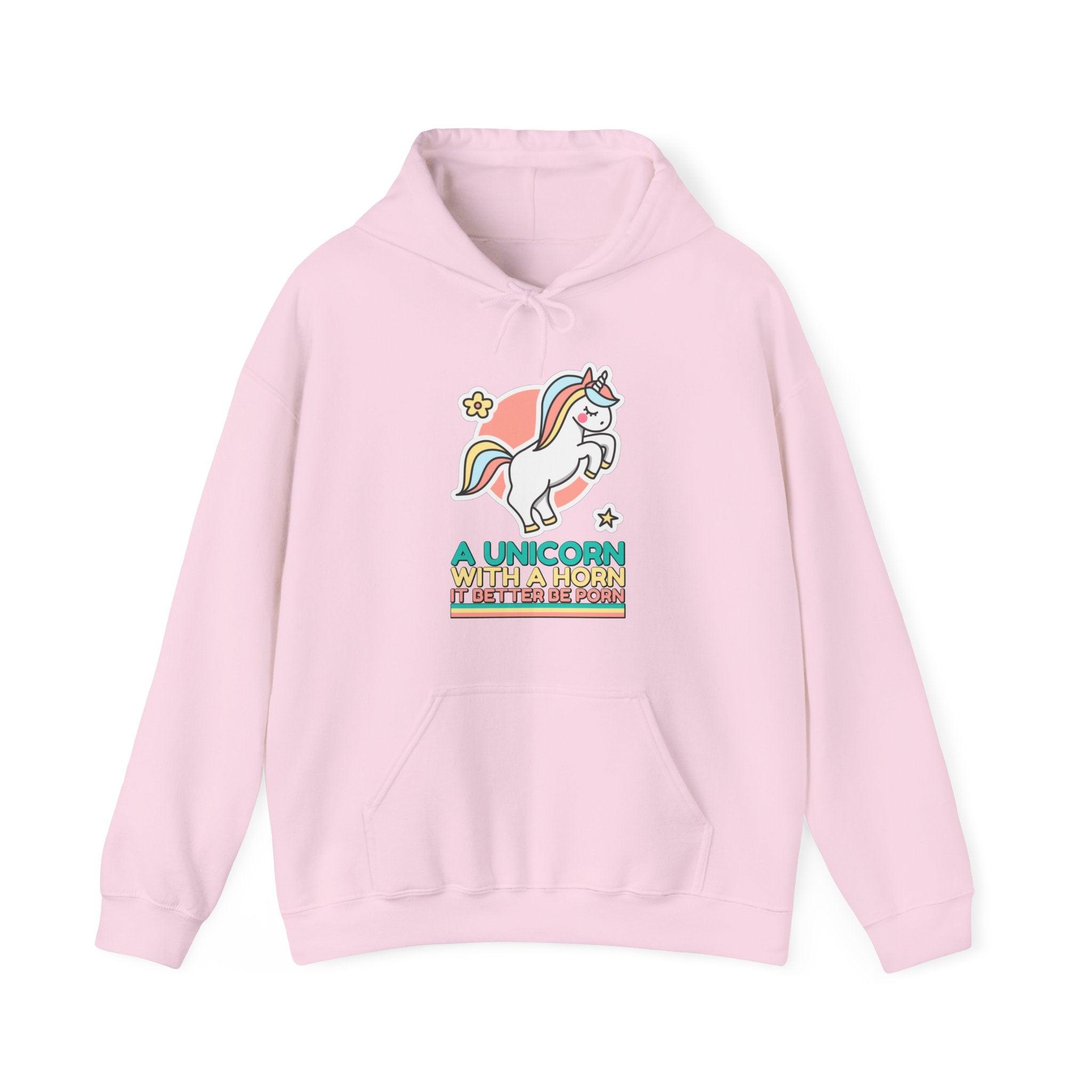 A unicorn with a horn it better be porn - Hoodie - Witty Twisters Fashions