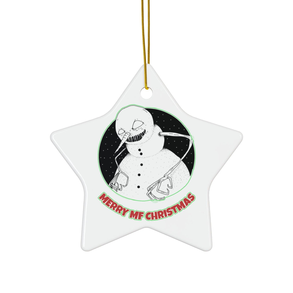 Merry MF Christmas - Ceramic Ornaments