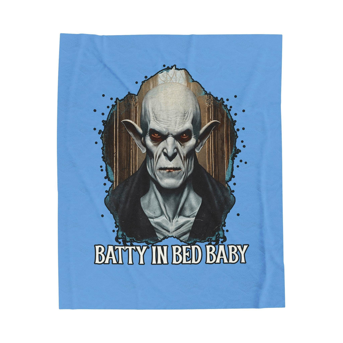 Batty In Bed Baby - Velveteen Plush Blanket