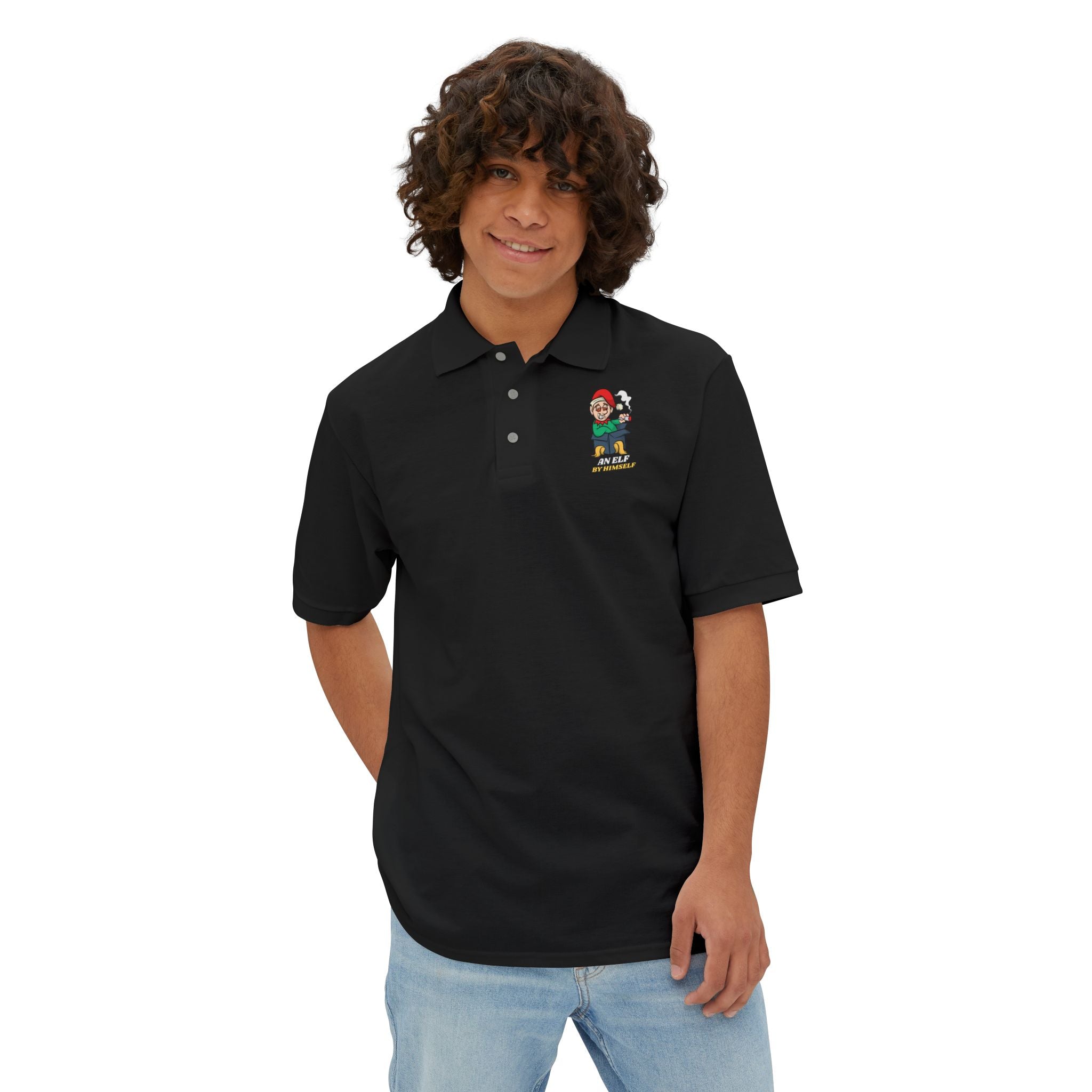 An elf by himself - Men's Piqué Polo Shirt