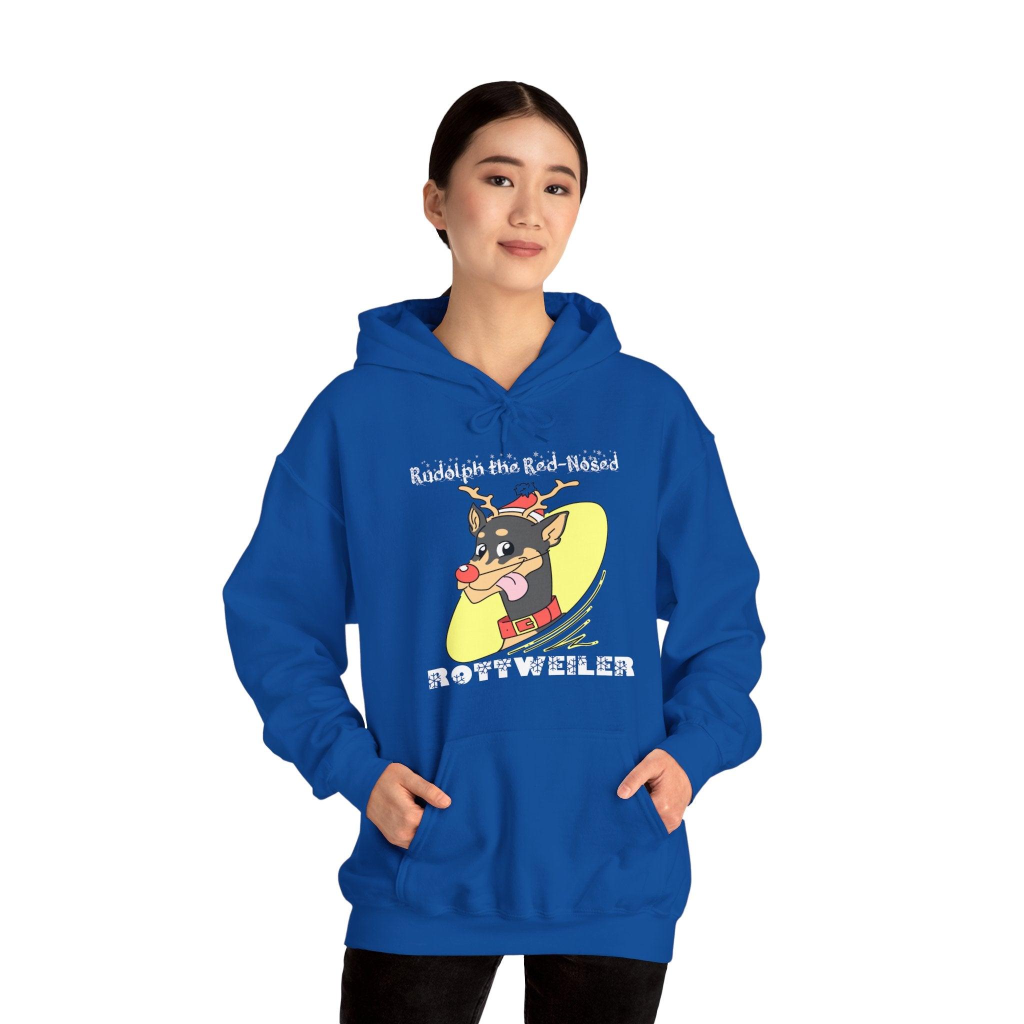 Rudolph The Red-Nosed Rottweiler - Hoodie