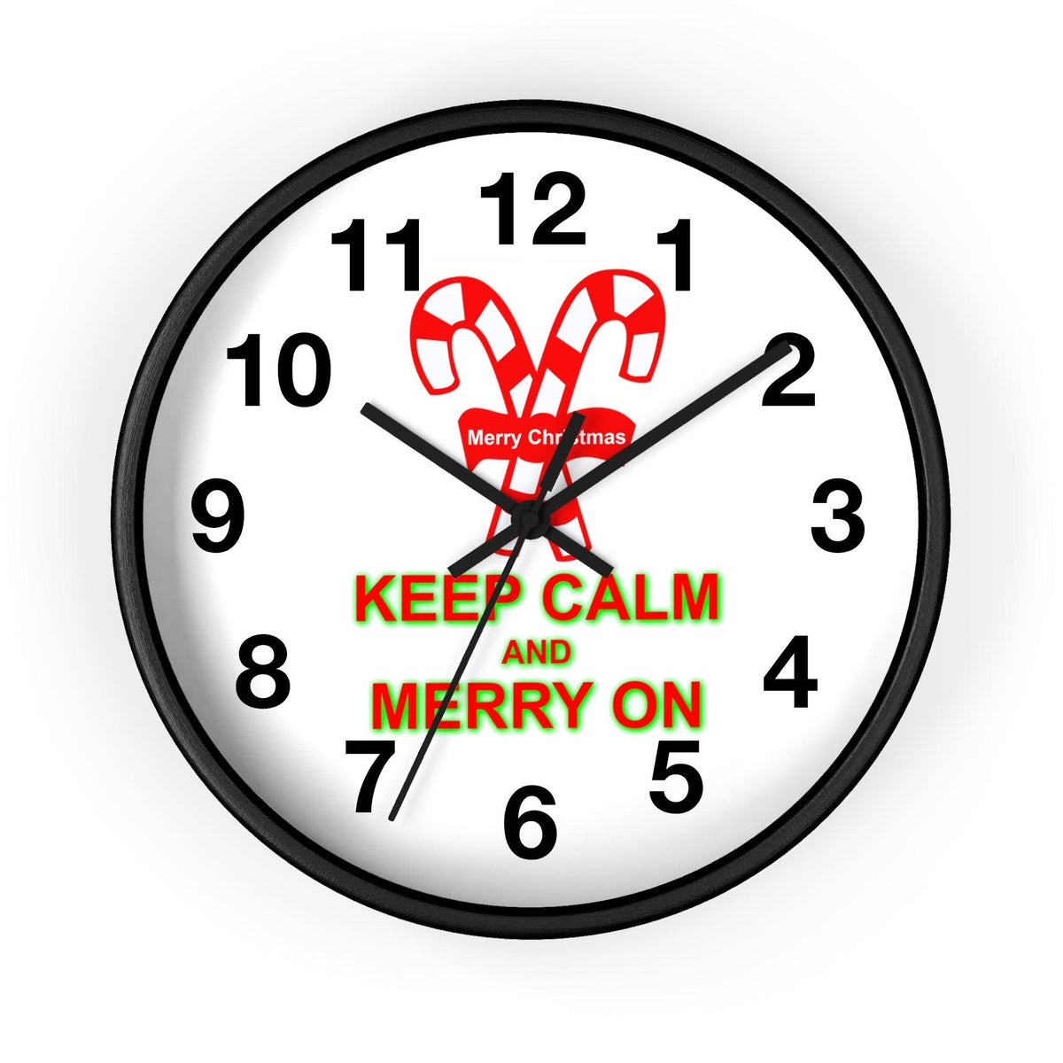 Keep Calm and Merry On - Wall Clock