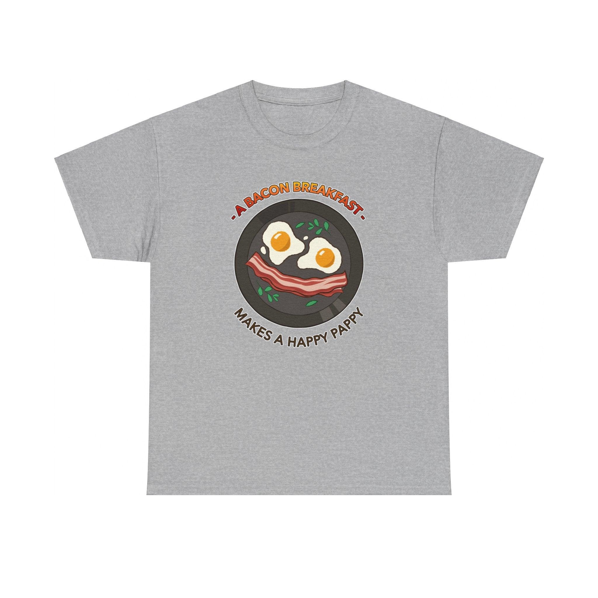 A bacon breakfast makes a happy pappy - T-Shirt - Witty Twisters Fashions