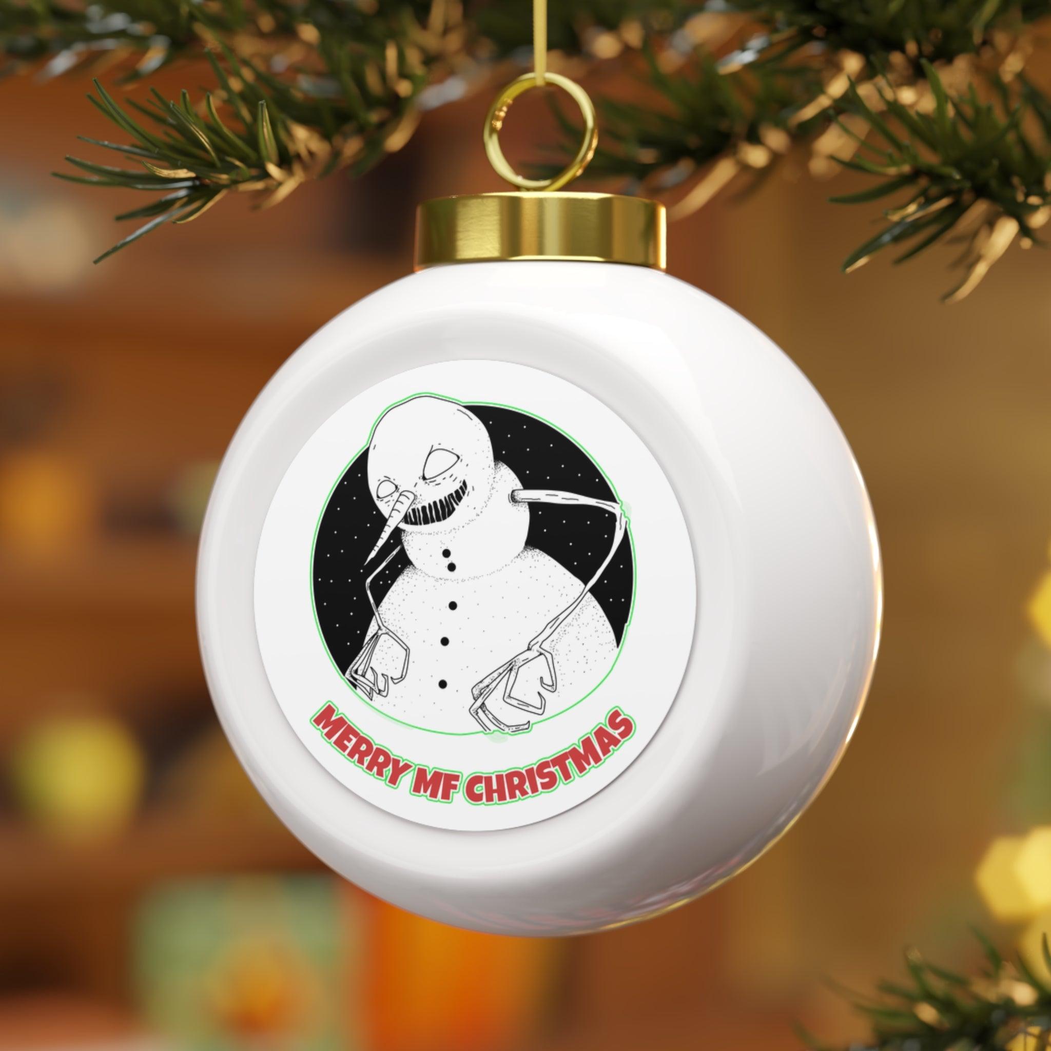 Merry MF Christmas - Christmas Ball Ornament - Witty Twisters Fashions