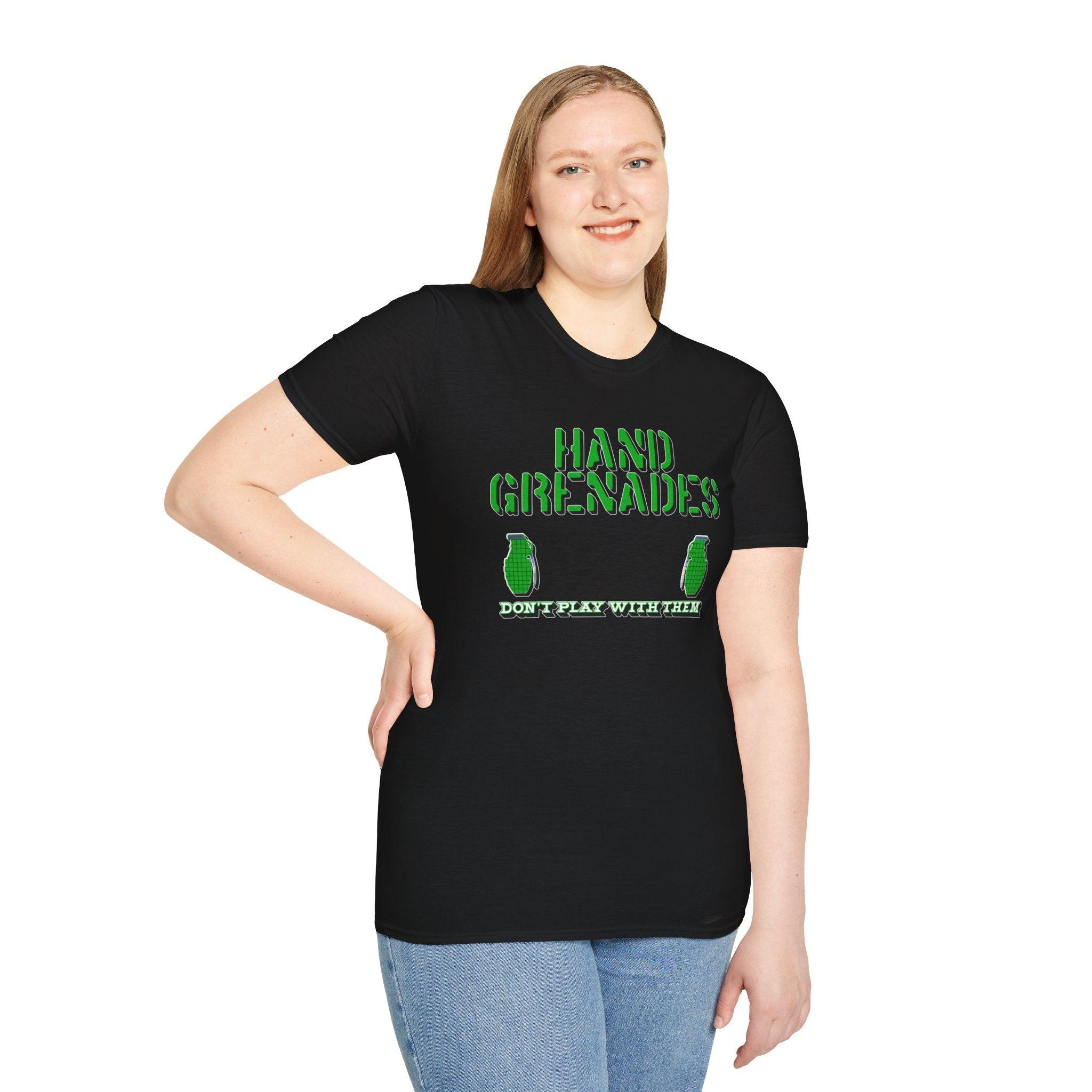 Hand Grenades Don't Play With Them - Softstyle T-shirt - Witty Twisters Fashions