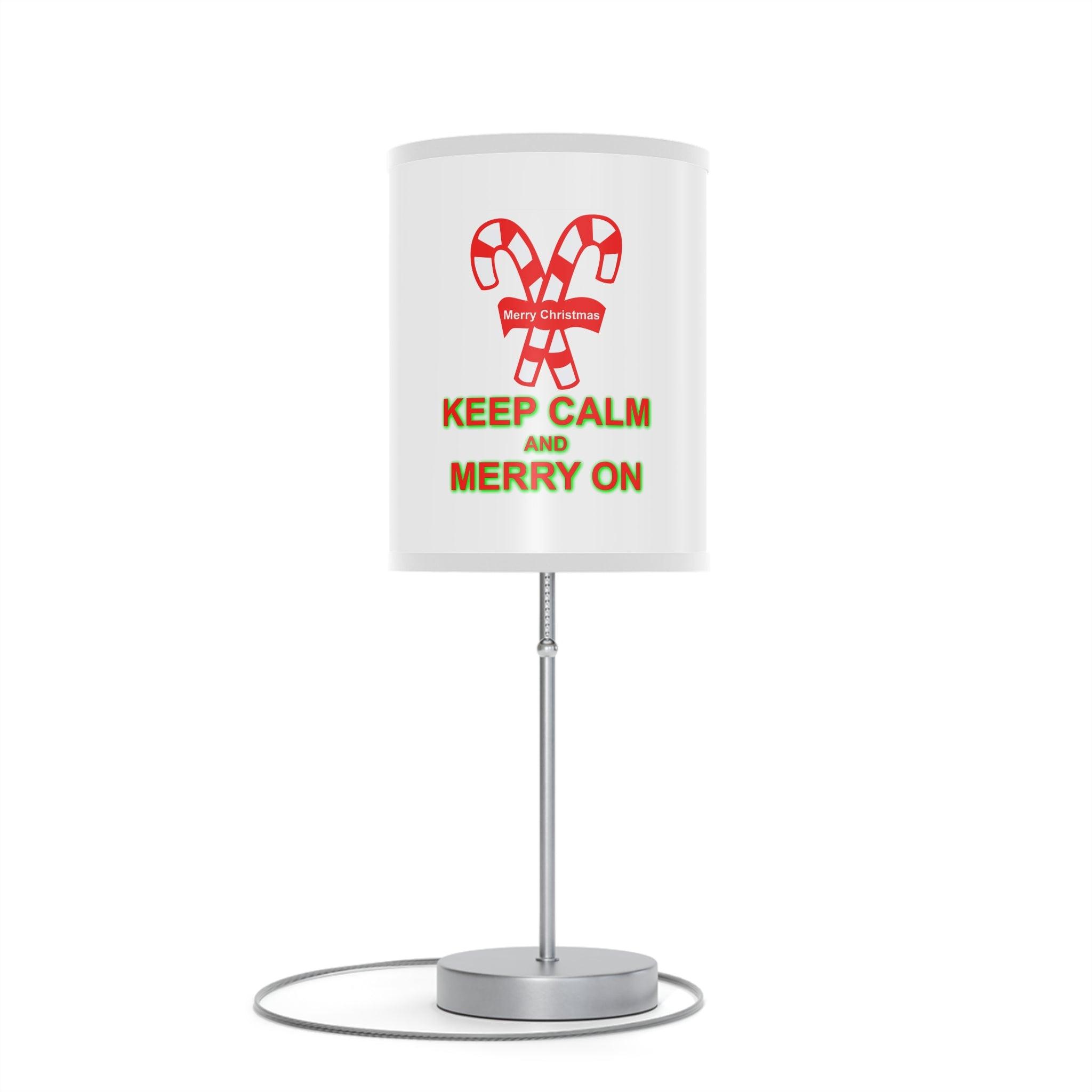 Keep Calm and Merry On - Lamp on a Stand