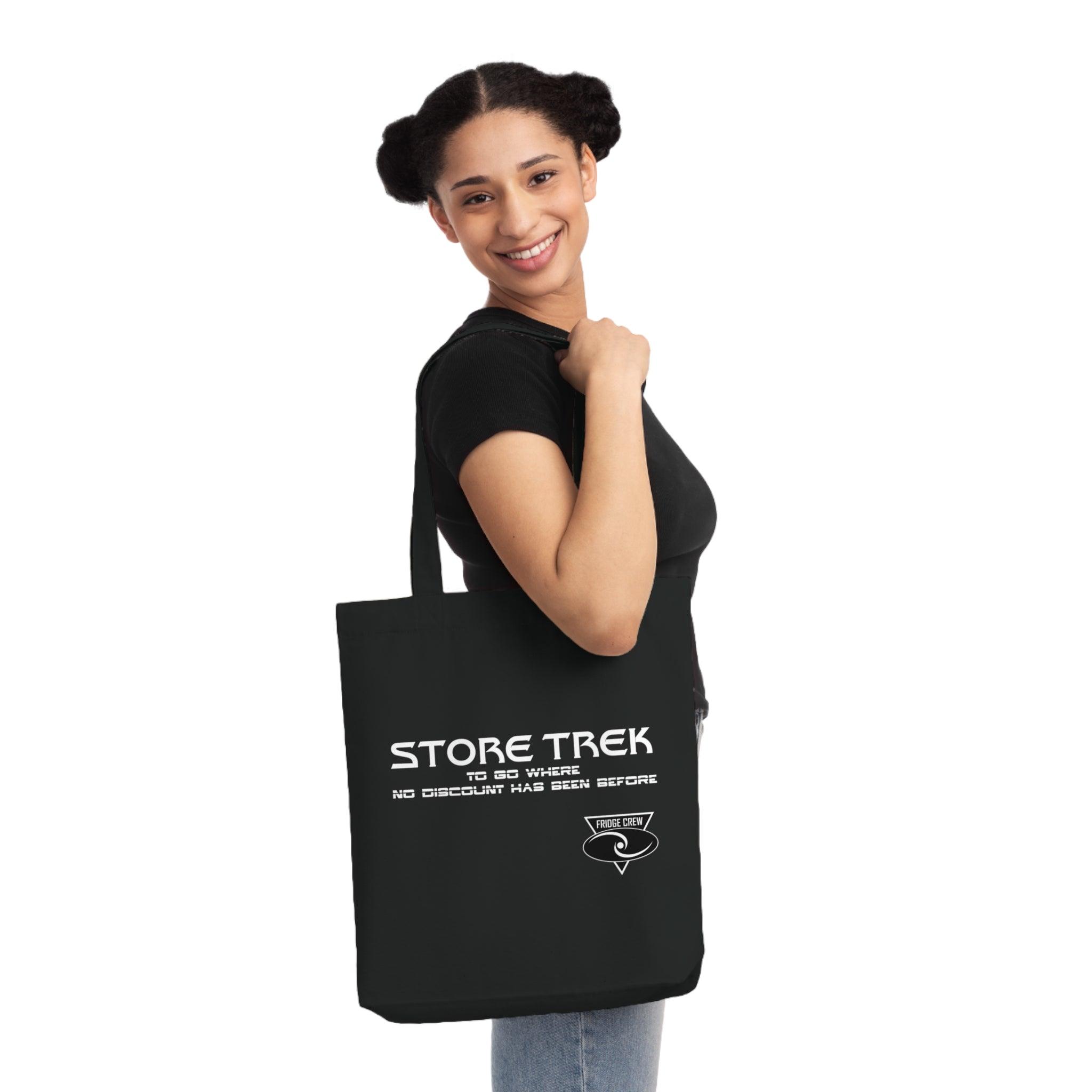 Store Trek To Go Where No Discount Has Been Before Fridge Crew - Woven Tote Bag