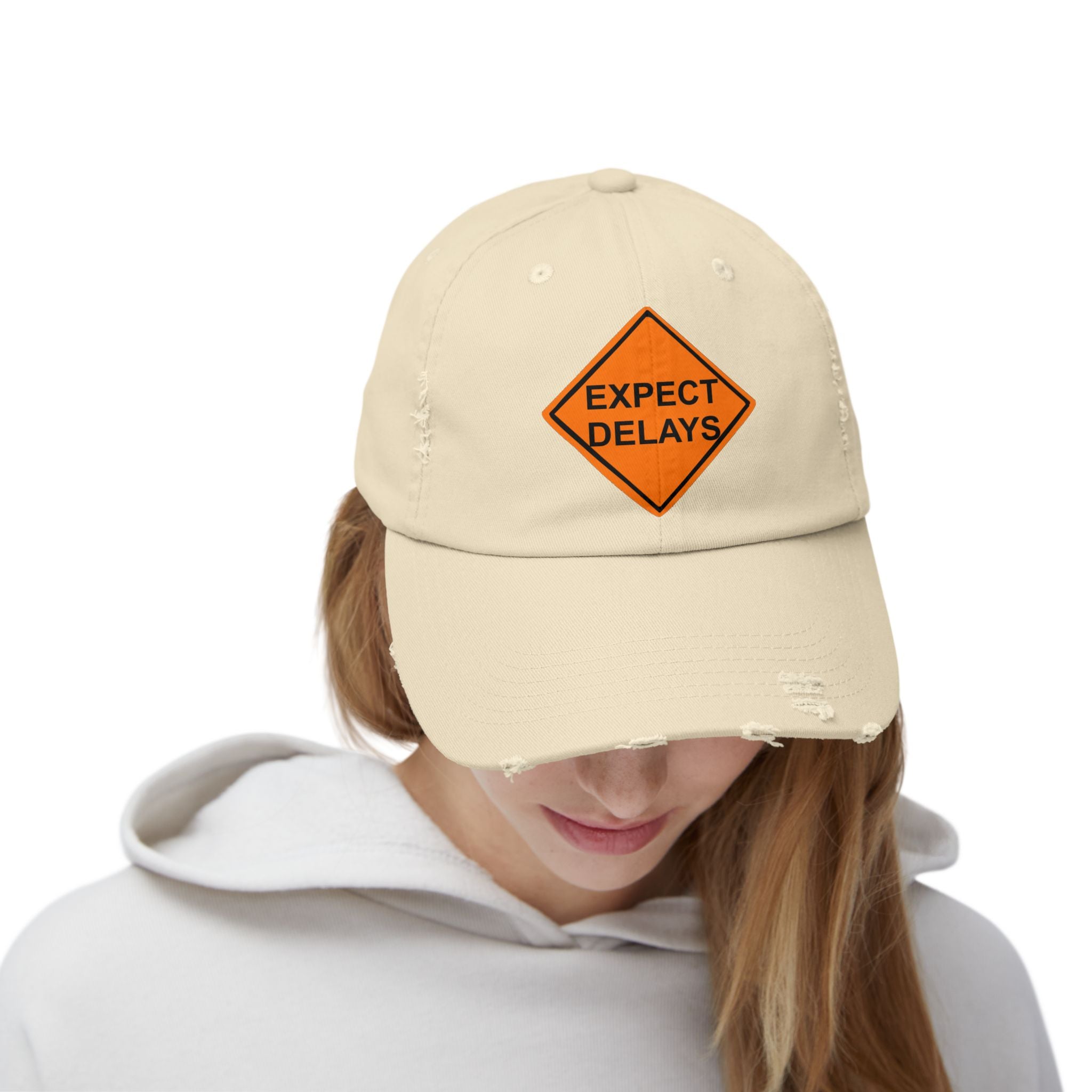 Expect Delays - Cotton Twill Distressed Baseball Cap