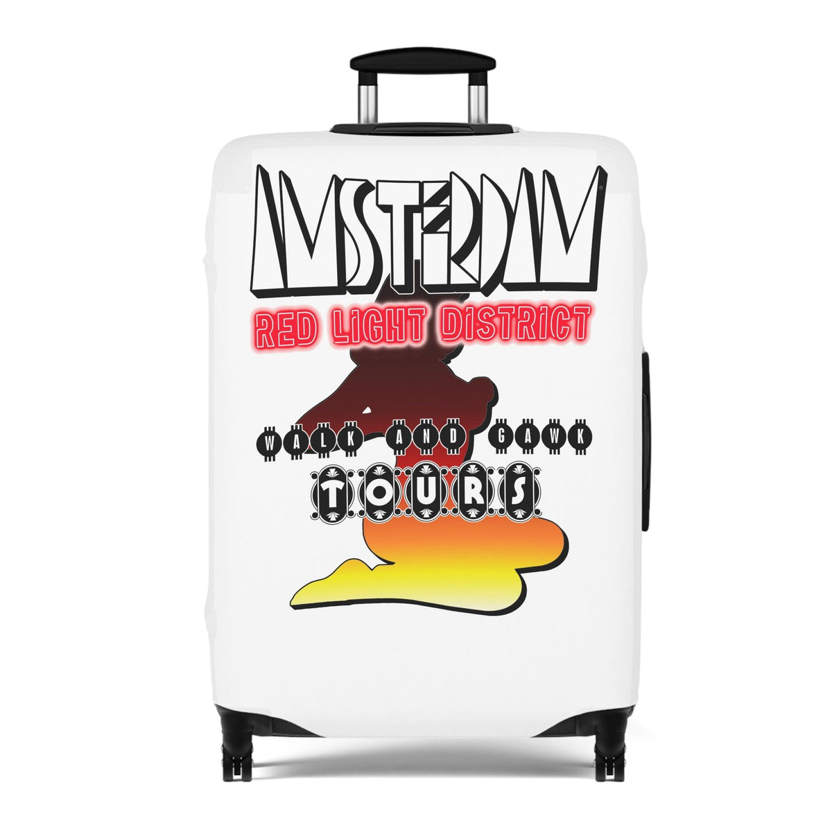 Amsterdam Red Light District Walk And Gawk Tours - Luggage Cover - Witty Twisters Fashions