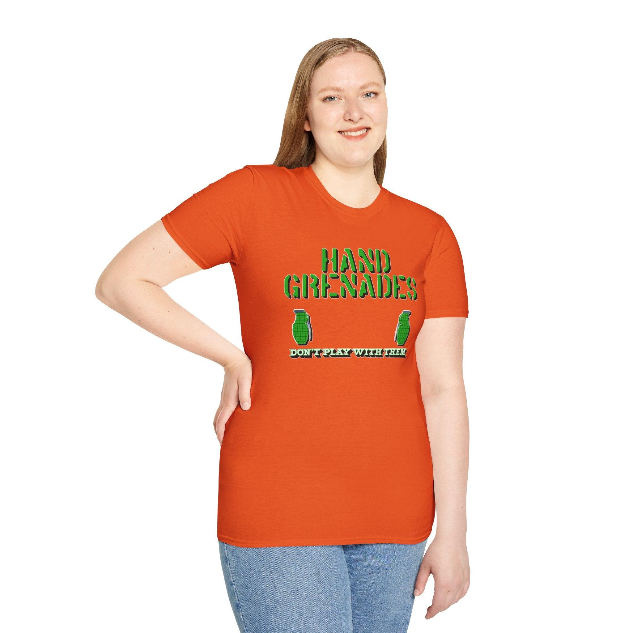 Hand Grenades Don't Play With Them - Softstyle T-shirt - Witty Twisters Fashions