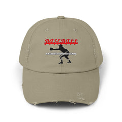 Baseball A passive aggressive game - Cotton Twill Distressed Baseball Cap - Witty Twisters Fashions