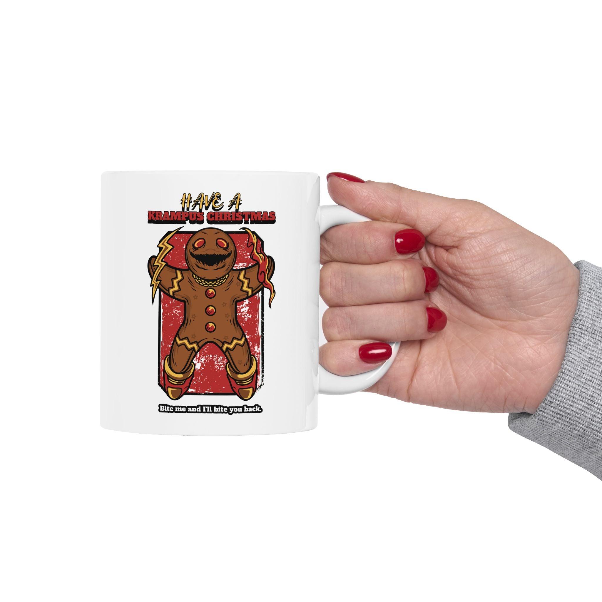 Have a Krampus Christmas Bite me and I'll bite you back. - Ceramic Coffee Mug 11oz, 15oz