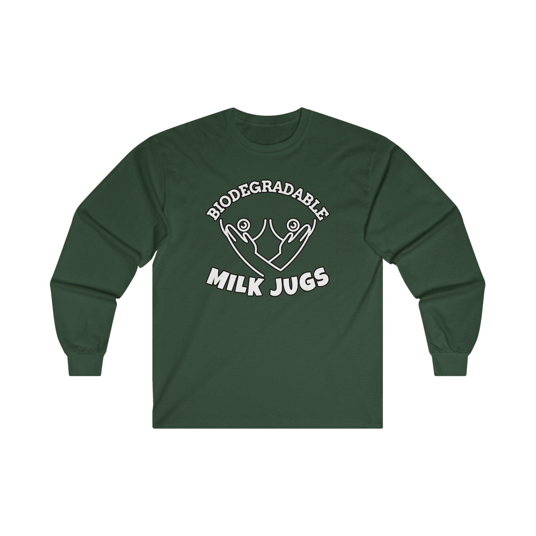 Biodegradable Milk Jugs - Long-Sleeve Tee - Witty Twisters Fashions