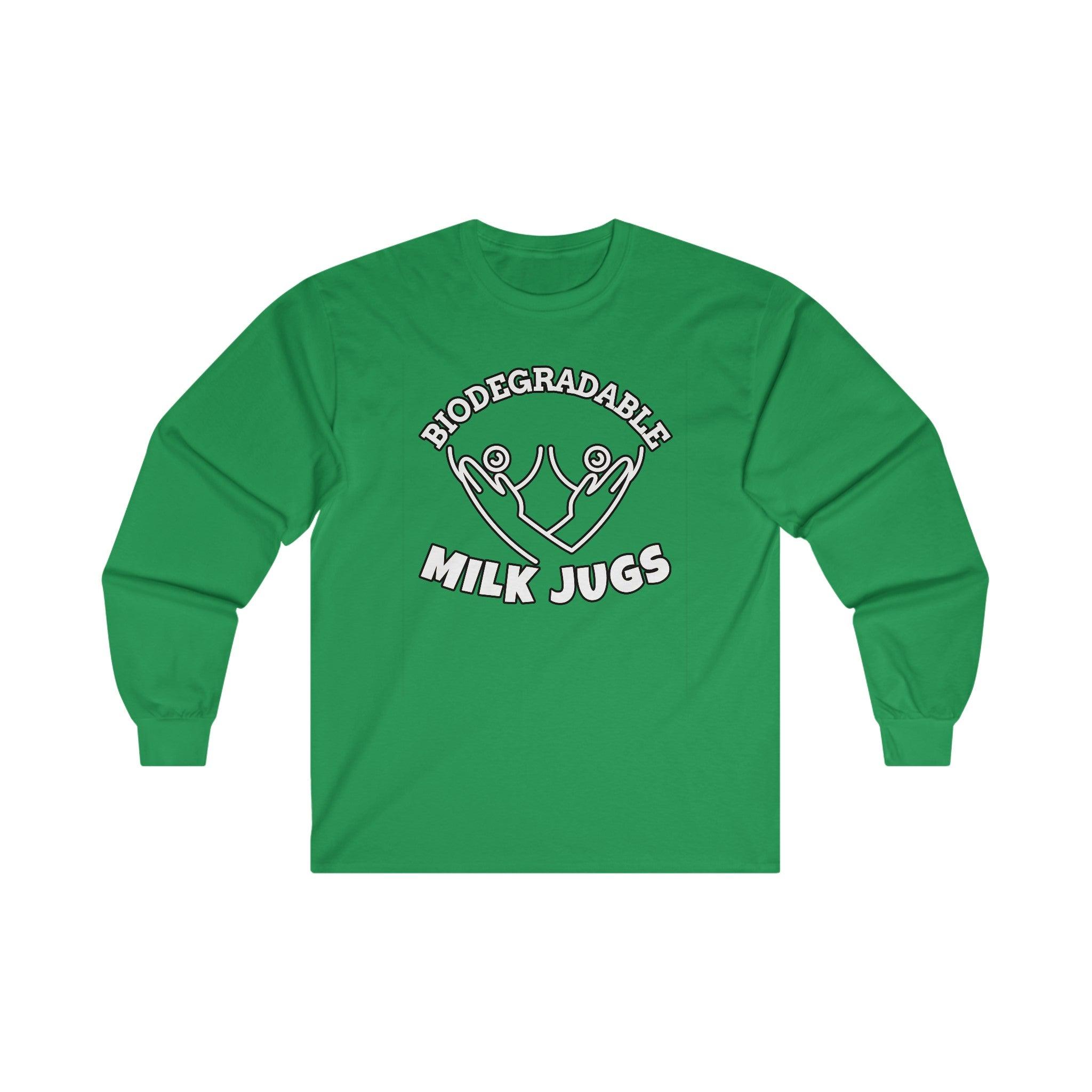 Biodegradable Milk Jugs - Long-Sleeve Tee - Witty Twisters Fashions