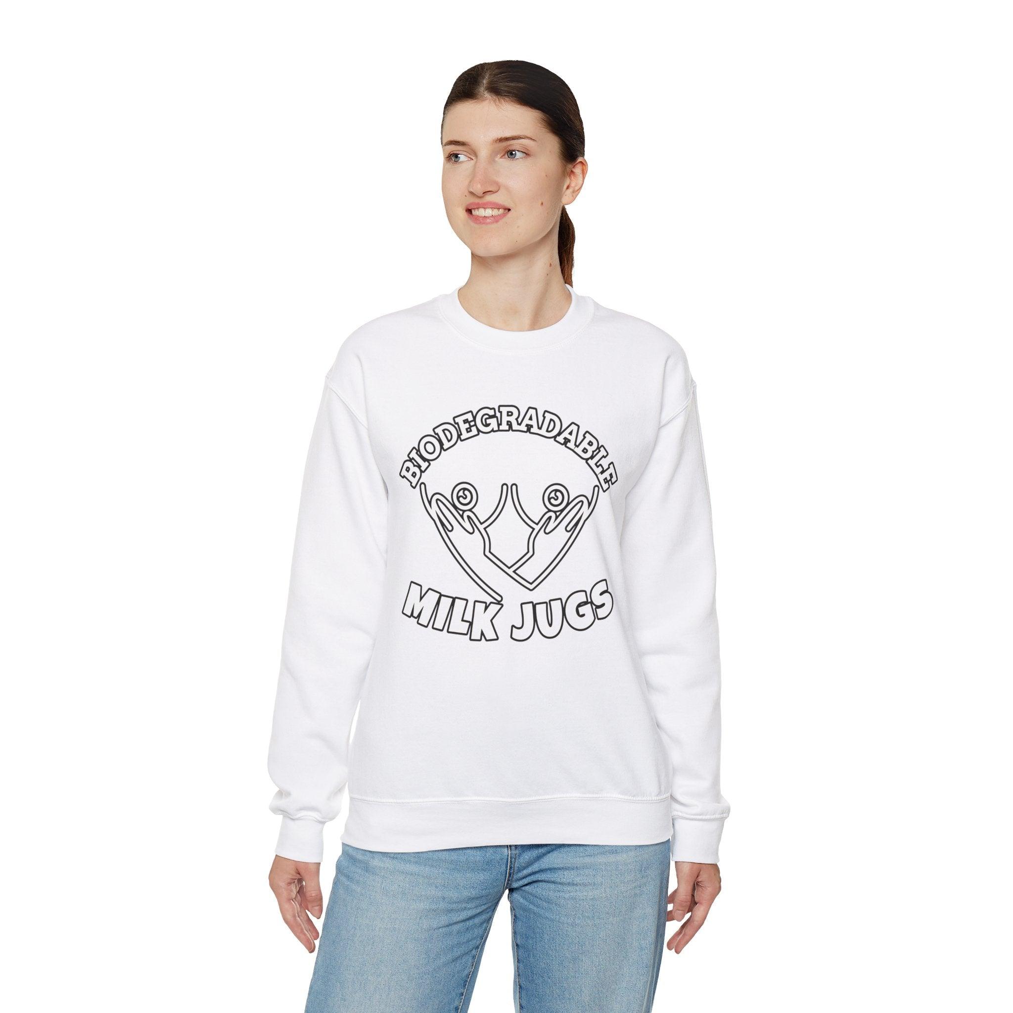 Biodegradable Milk Jugs - Sweatshirt - Witty Twisters Fashions