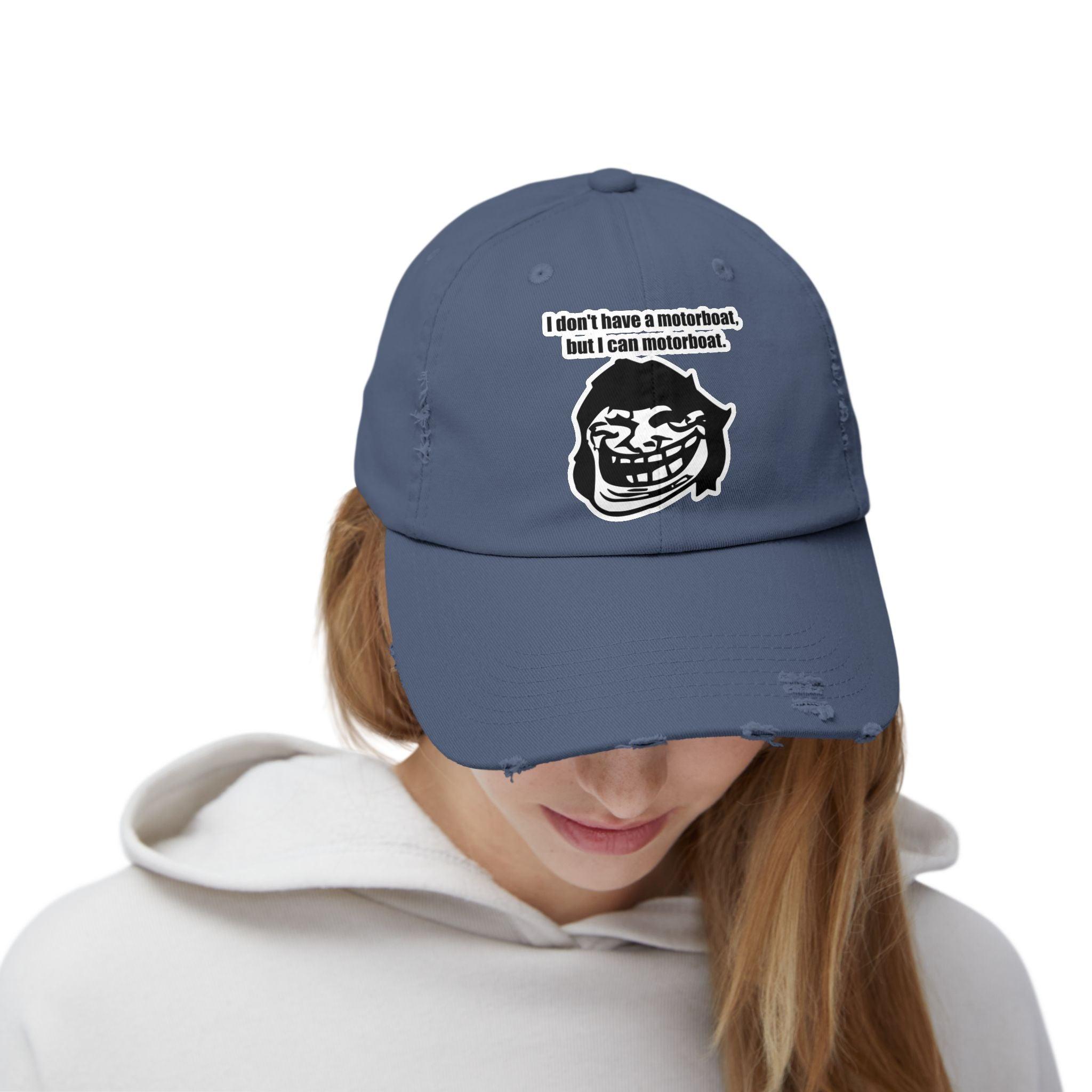 I don't have a motorboat, but I can motorboat. - Distressed Baseball Cap - Witty Twisters Fashions