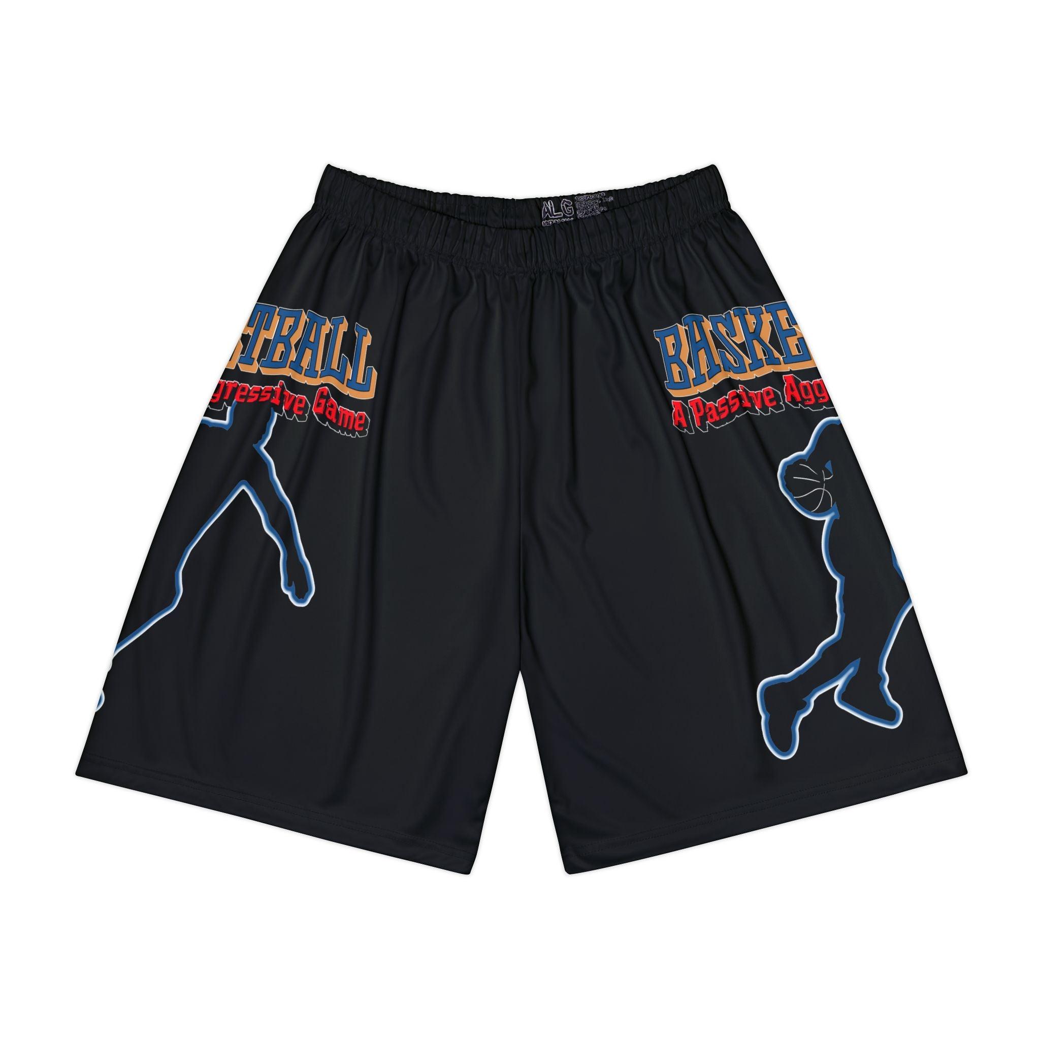 Basketball A Passive Aggressive Game - Men’s Sports Shorts - Witty Twisters Fashions