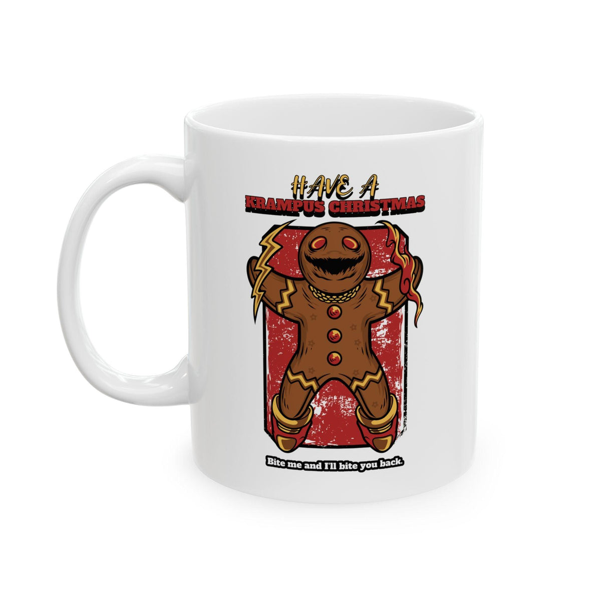 Have a Krampus Christmas Bite me and I'll bite you back. - Ceramic Coffee Mug 11oz, 15oz - Witty Twisters Fashions