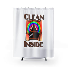 Clean Inside - Shower Curtains - Witty Twisters Fashions