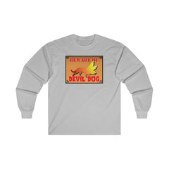 Beware of Devil Dog Sign - Long-Sleeve Tee - Witty Twisters Fashions