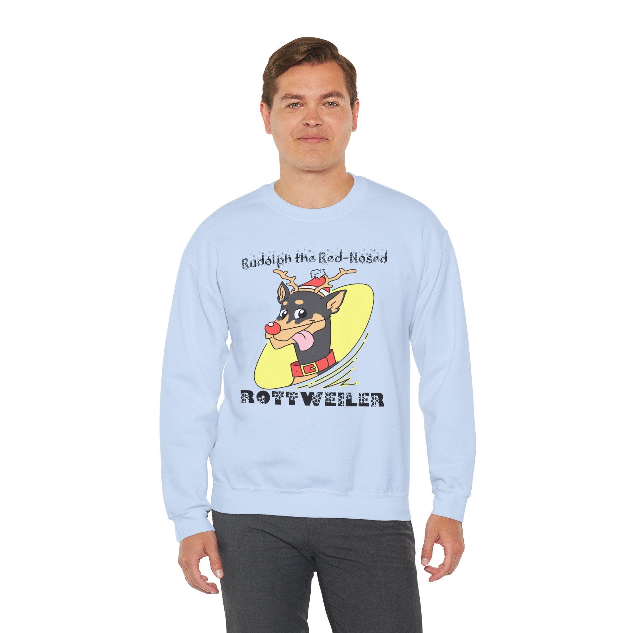 Rudolph The Red-Nosed Rottweiler - Sweatshirt