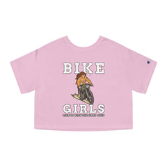 Bike Girls Like to ride the hard ones - Champion Crop Top - Witty Twisters Fashions