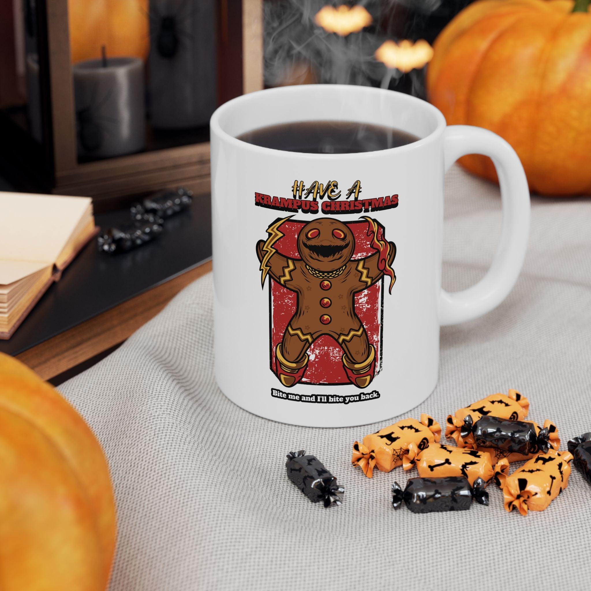 Have a Krampus Christmas Bite me and I'll bite you back. - Ceramic Coffee Mug 11oz, 15oz