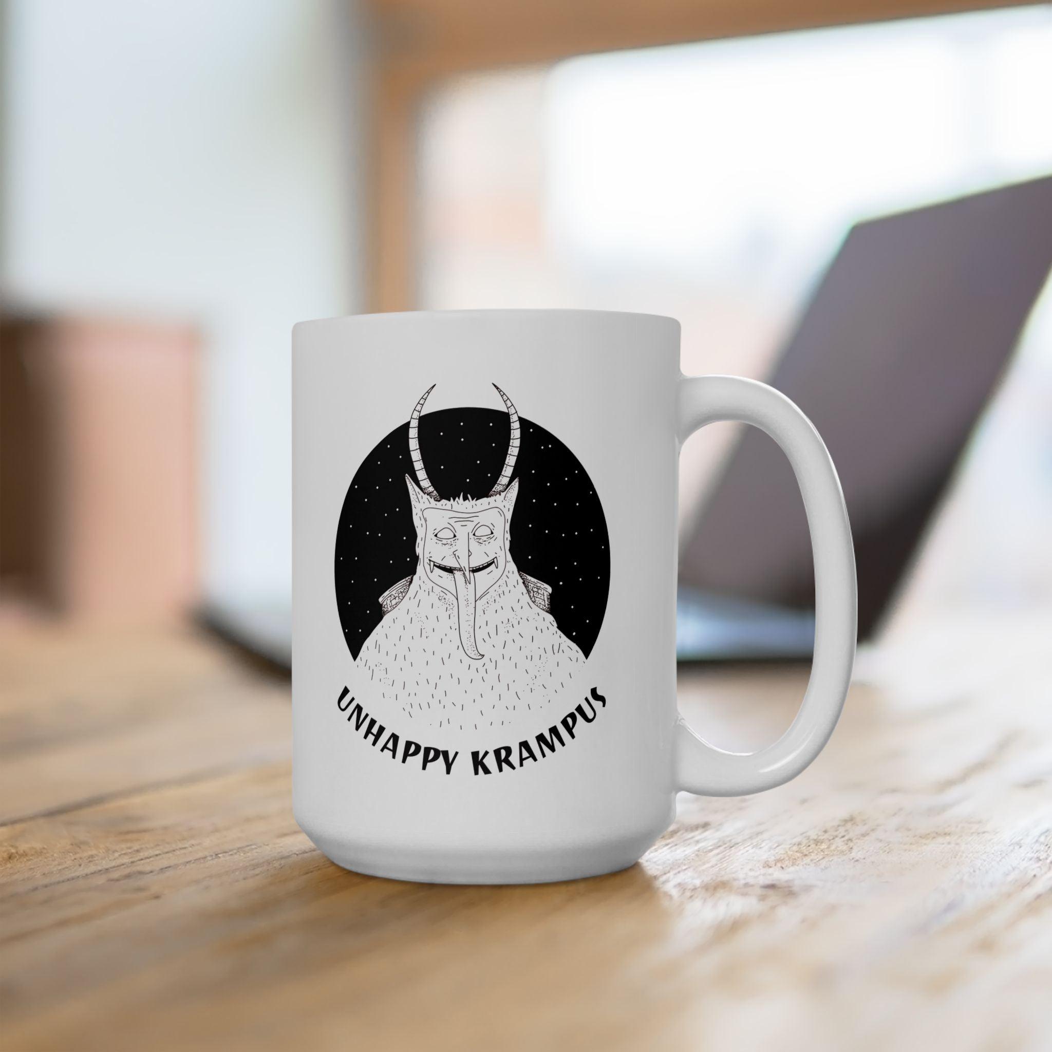 Unhappy Krampus - Ceramic Coffee Mug 11oz, 15oz - Witty Twisters Fashions