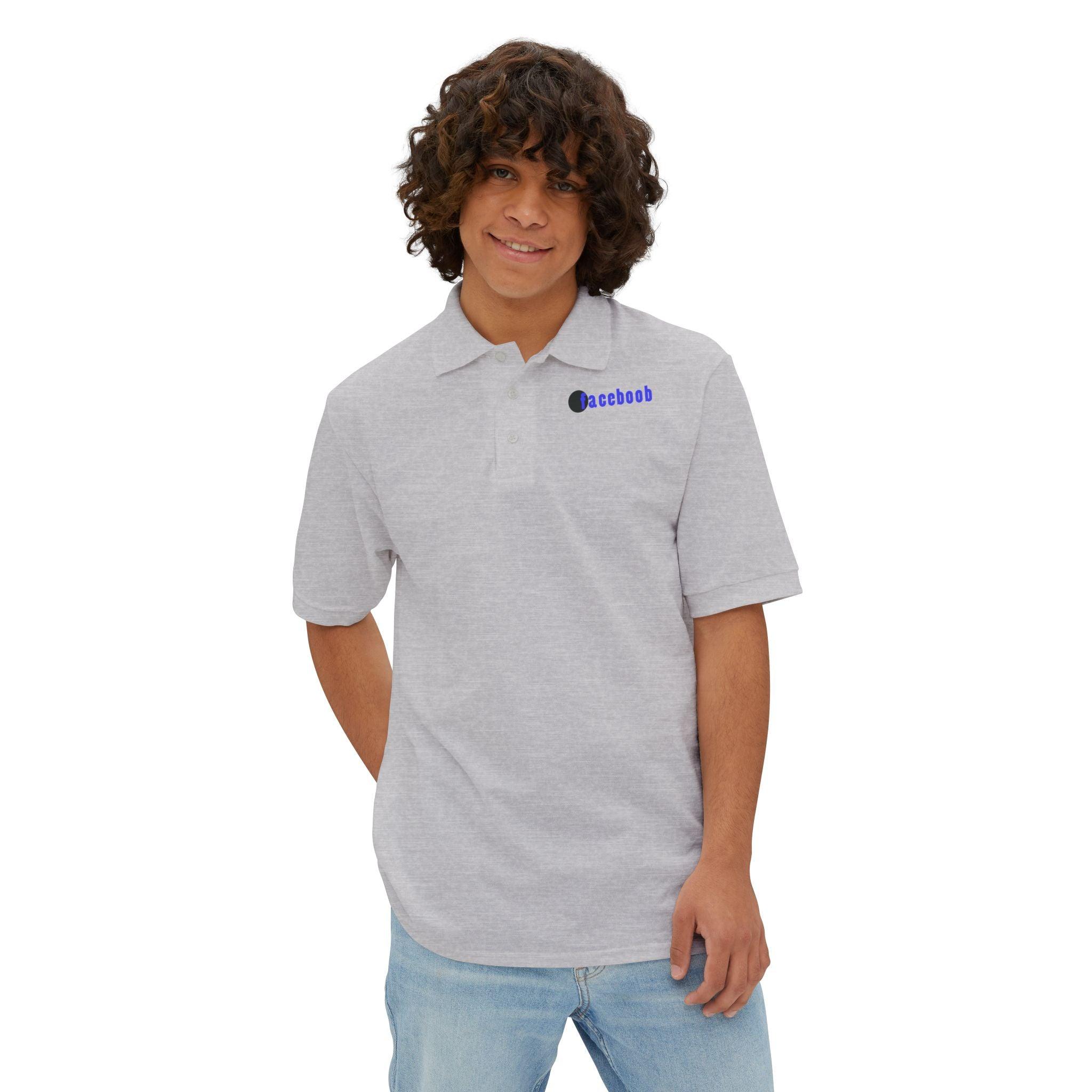 Faceboob - Men's Piqué Polo Shirt - Witty Twisters Fashions