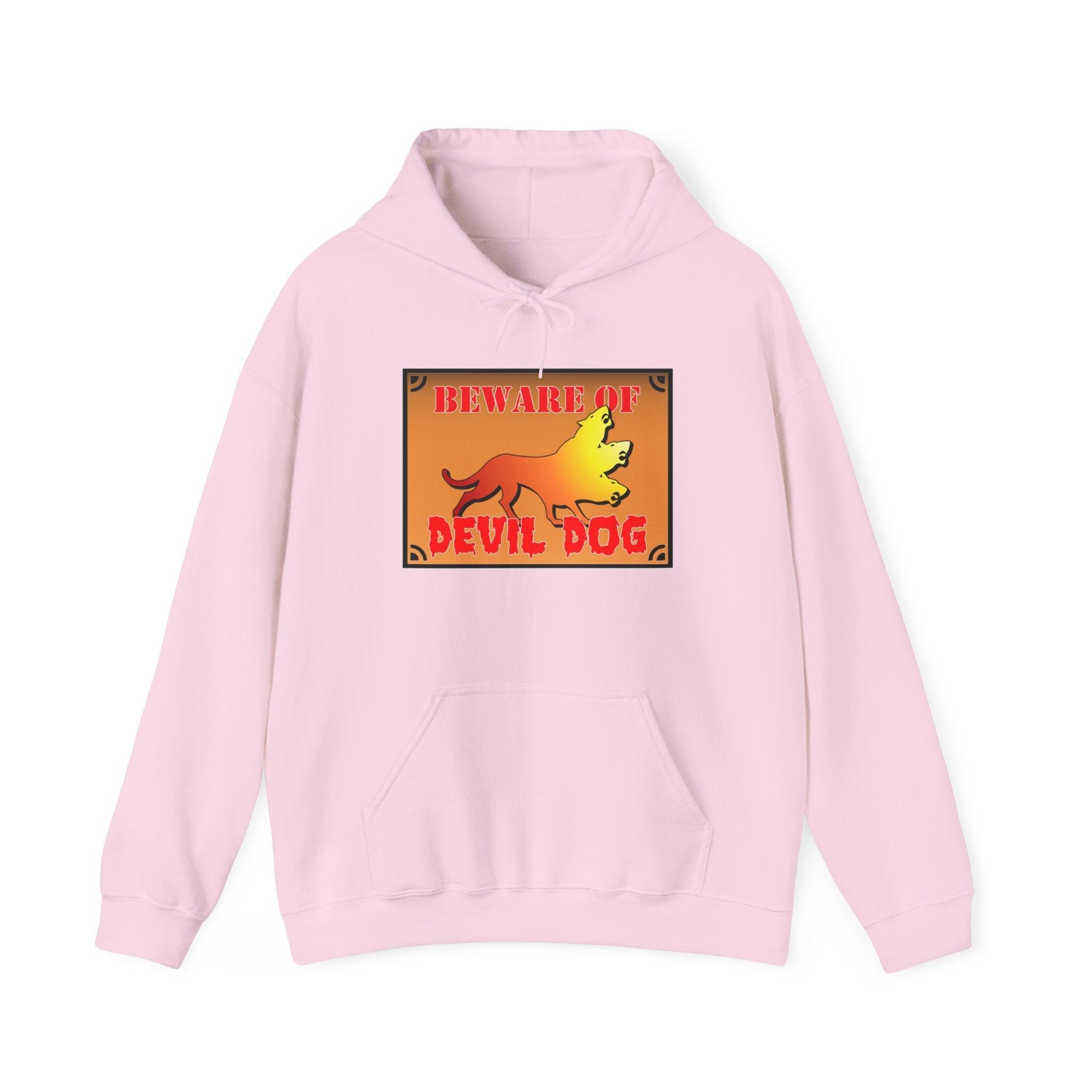 Beware Of Devil Dog Sign - Hoodie - Witty Twisters Fashions