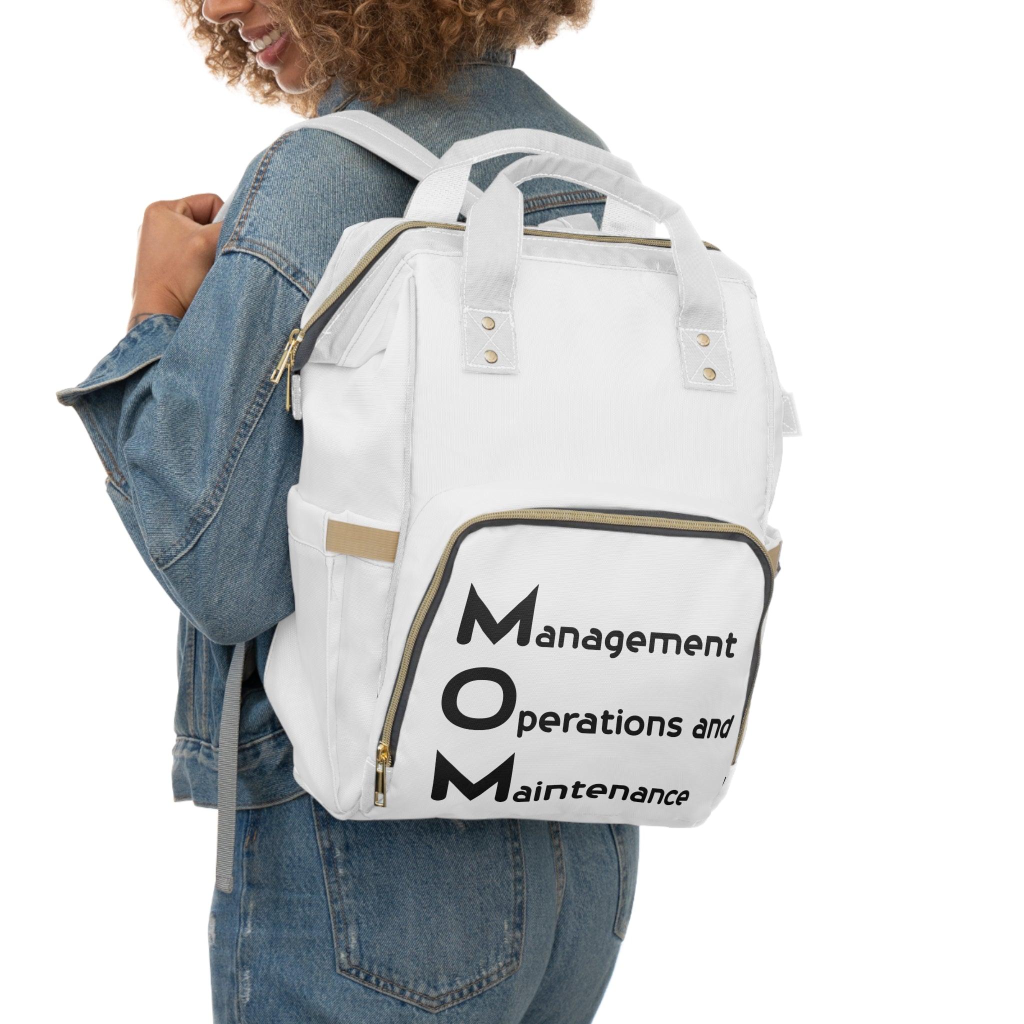 MOM Management, Operations, and Maintenance - Multifunctional Diaper Knapsack - Witty Twisters Fashions