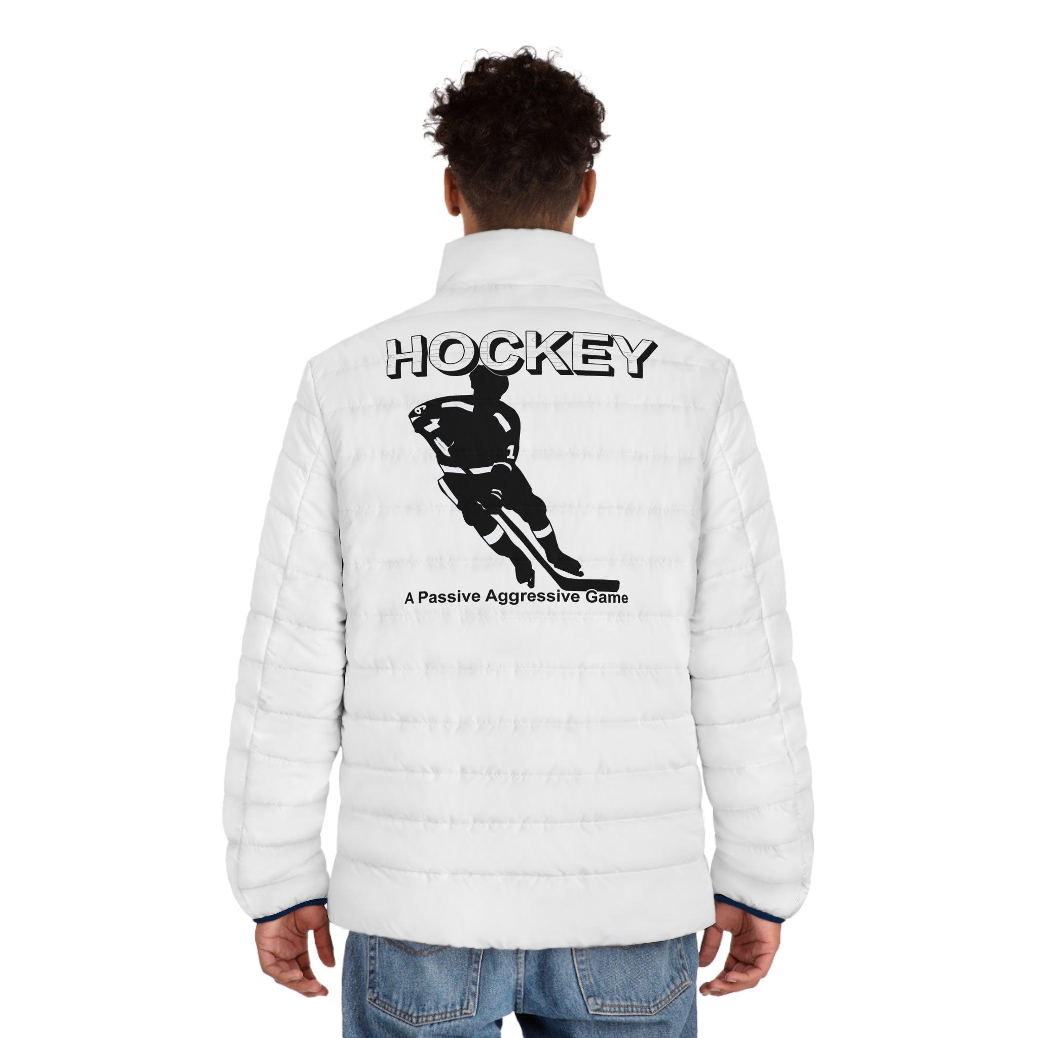 Hockey A Passive Aggressive Game - Men's Puffer Jacket