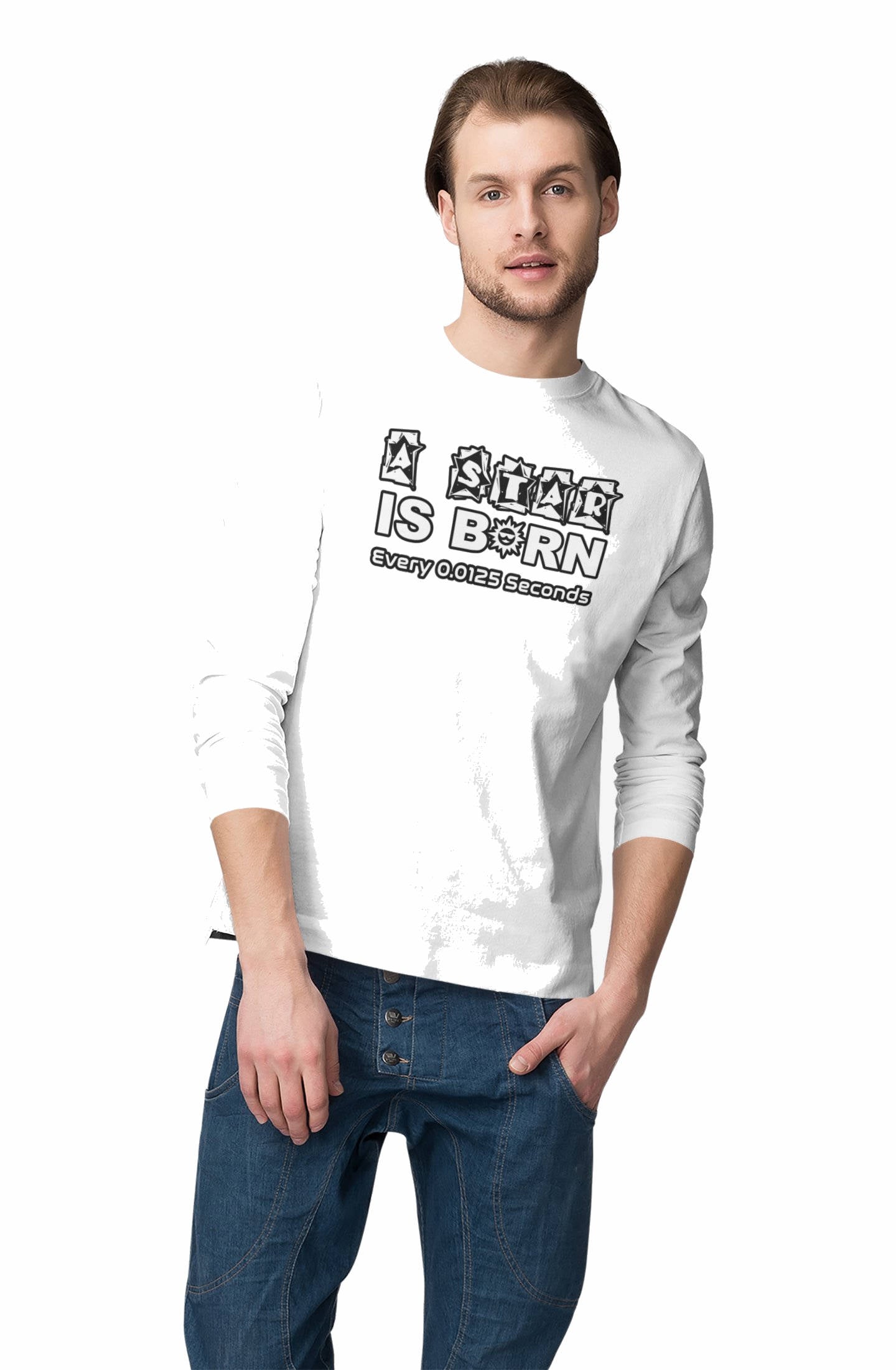 A Star Is Born Every 0.0125 Seconds - Long-Sleeve Tee