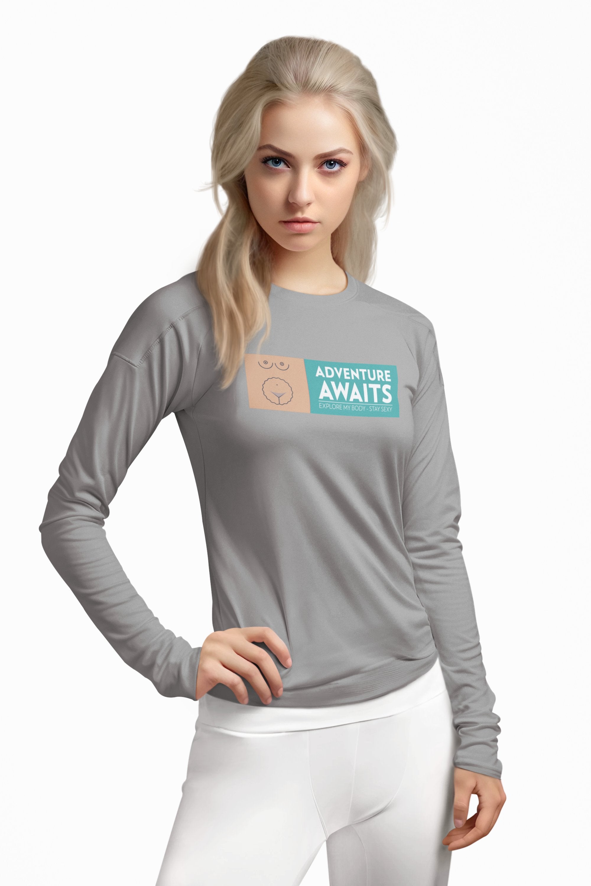 Adventure Awaits Explore My Body Stay Sexy - Long-Sleeve Tee