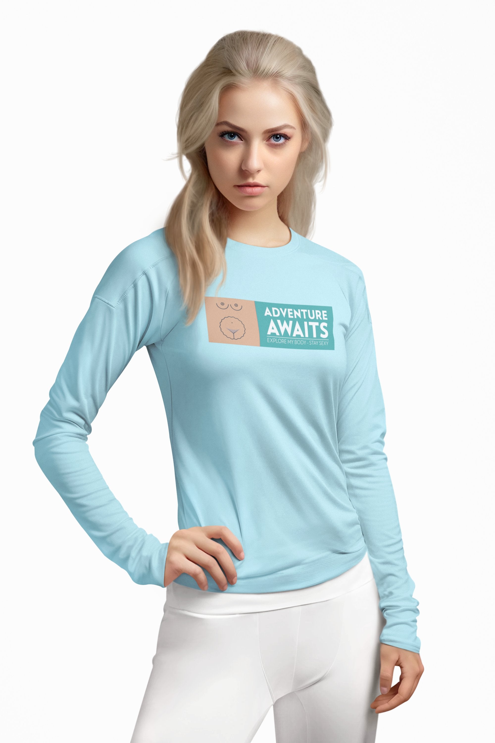 Adventure Awaits Explore My Body Stay Sexy - Long-Sleeve Tee