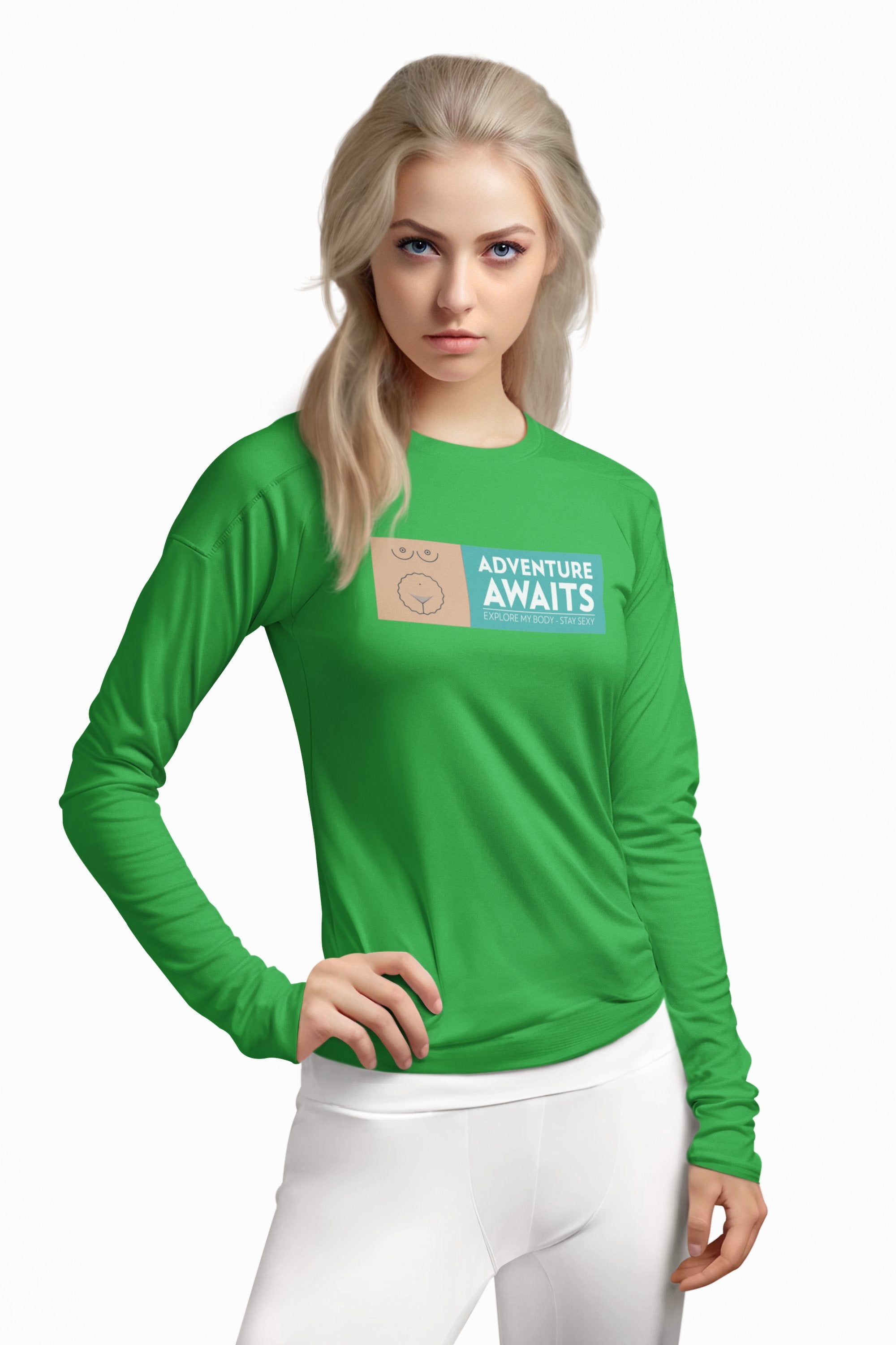 Adventure Awaits Explore My Body Stay Sexy - Long-Sleeve Tee