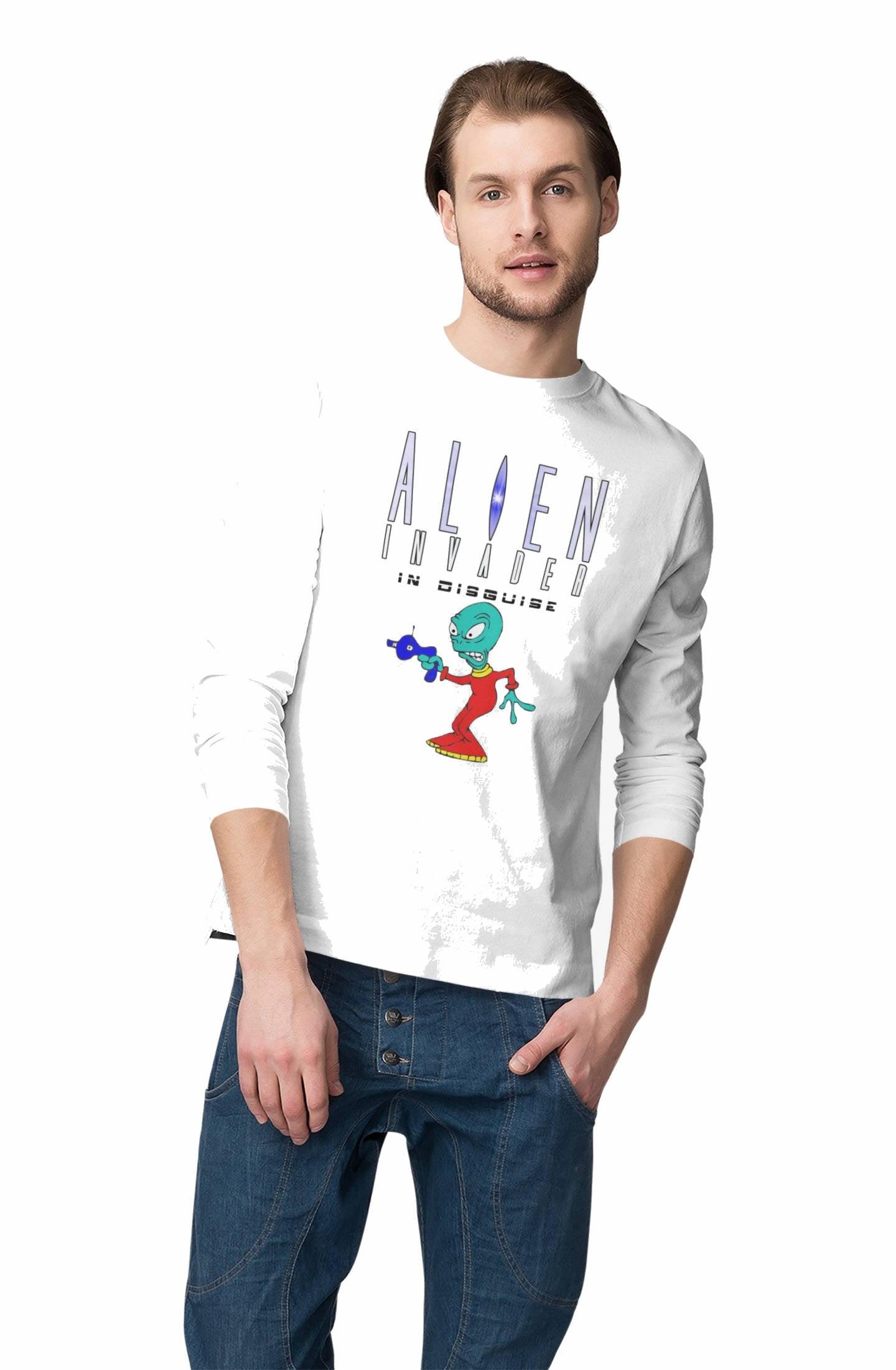 Alien Invader In Disguise - Long-Sleeve Tee - Witty Twisters Fashions