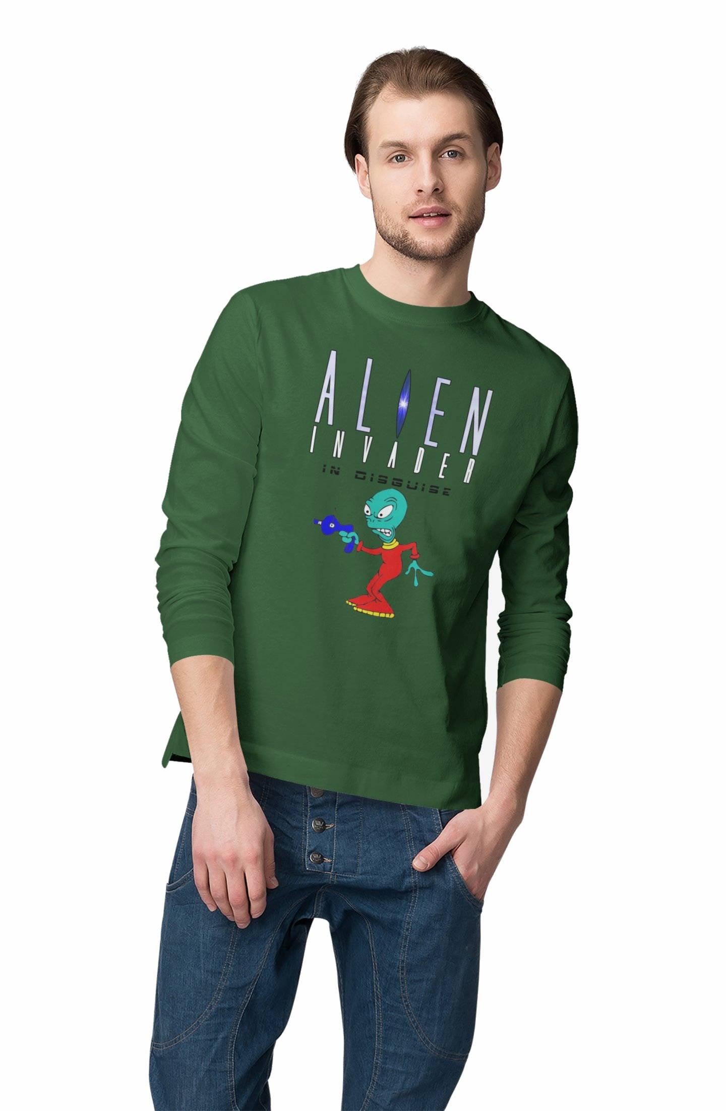 Alien Invader In Disguise - Long-Sleeve Tee - Witty Twisters Fashions