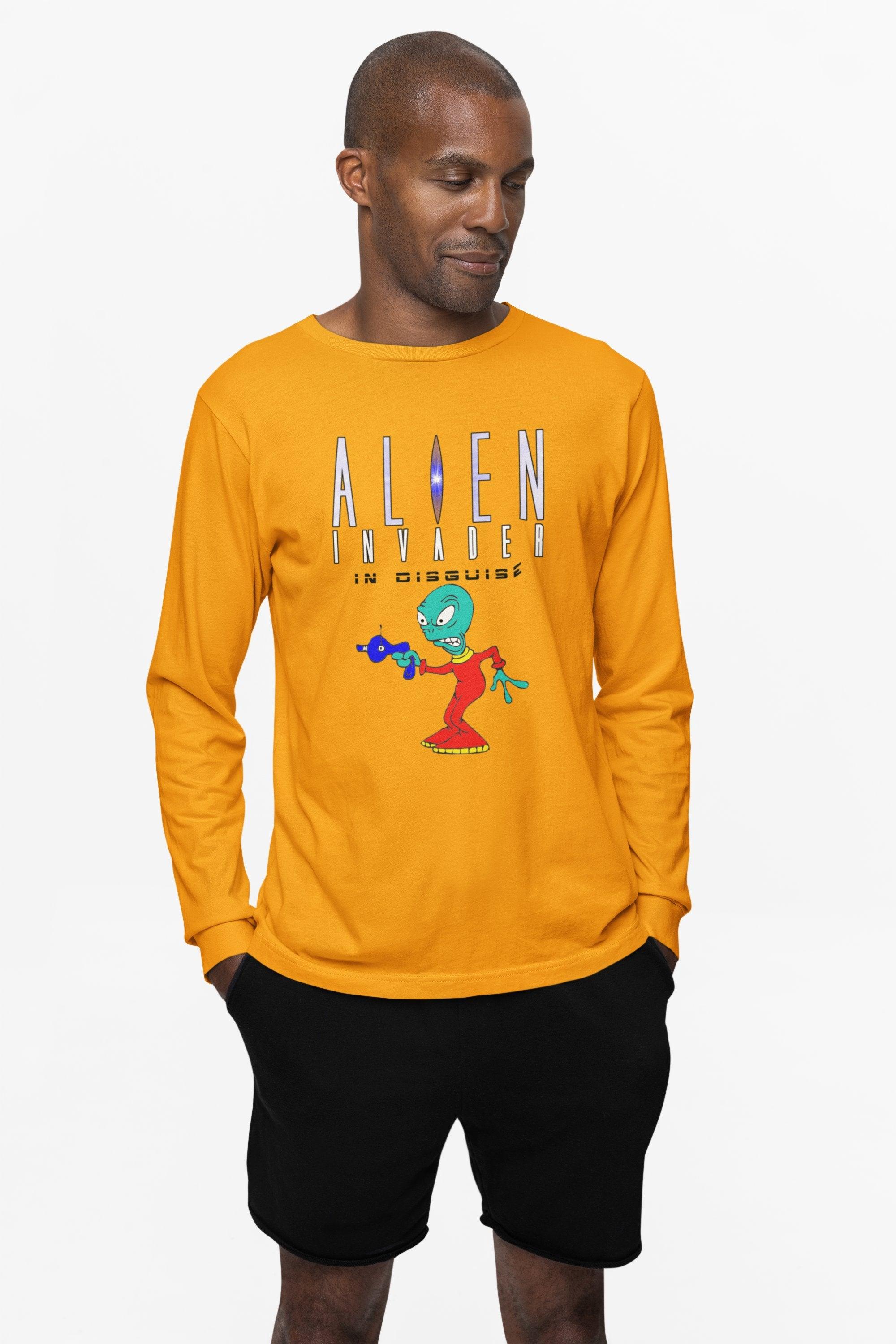 Alien Invader In Disguise - Long-Sleeve Tee - Witty Twisters Fashions