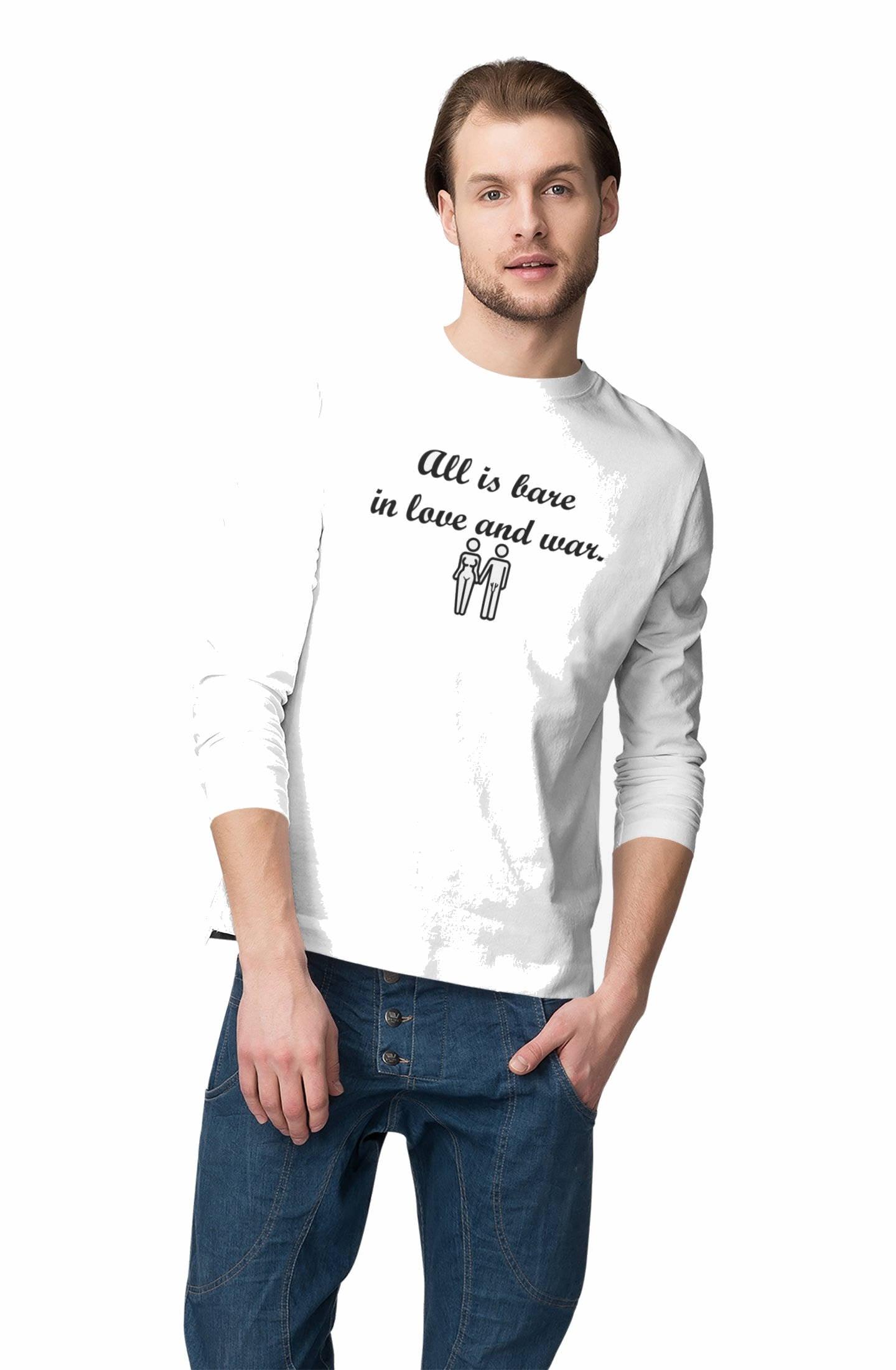 All Is Bare In Love And War - Long-Sleeve Tee - Witty Twisters Fashions